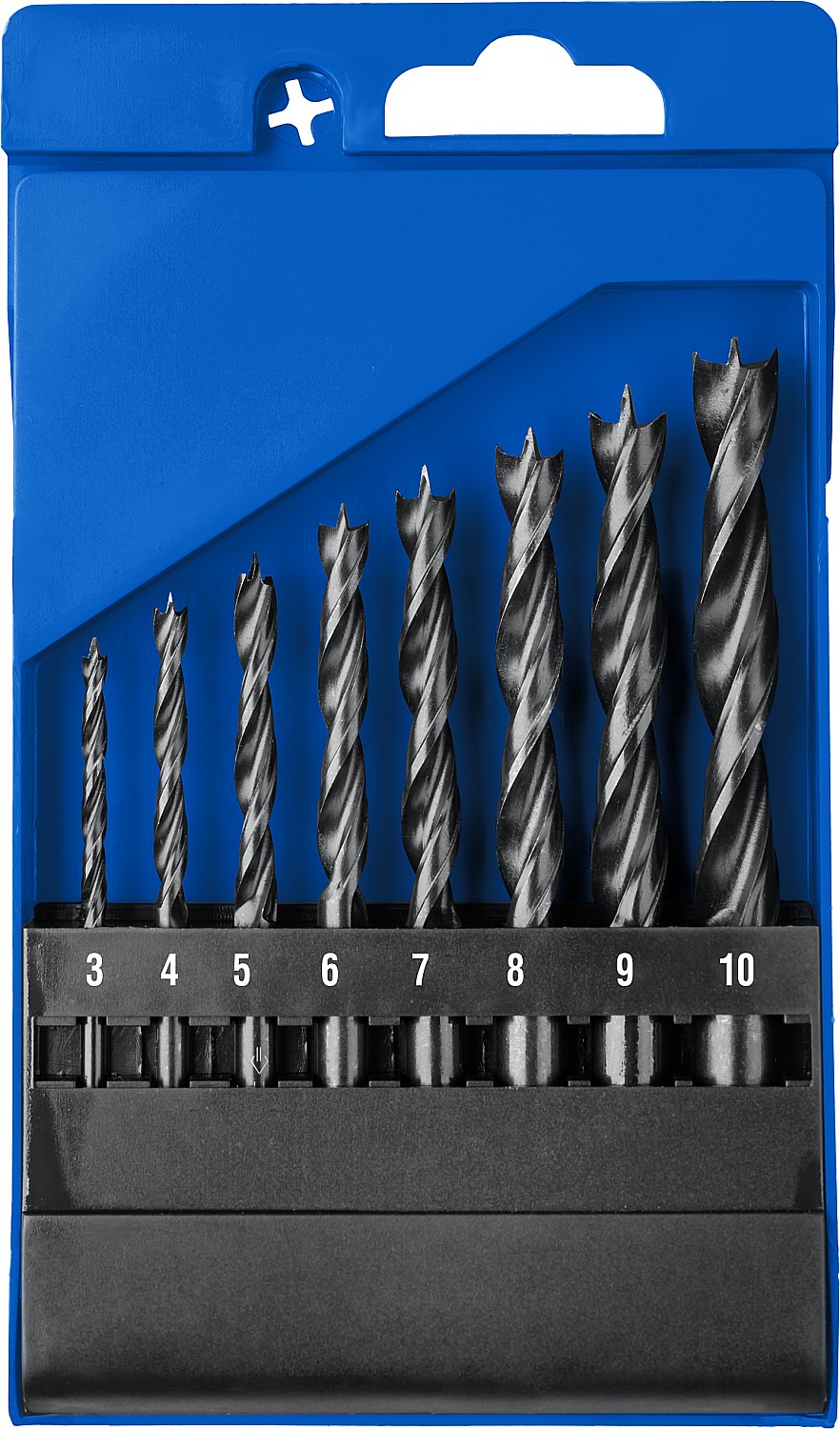 ЗУБР 8 шт: (3-4-5-6-7-8-9-10 мм), М-образная заточка, набор спиральных сверл по дереву, Профессионал (29421-H8) — фото 2