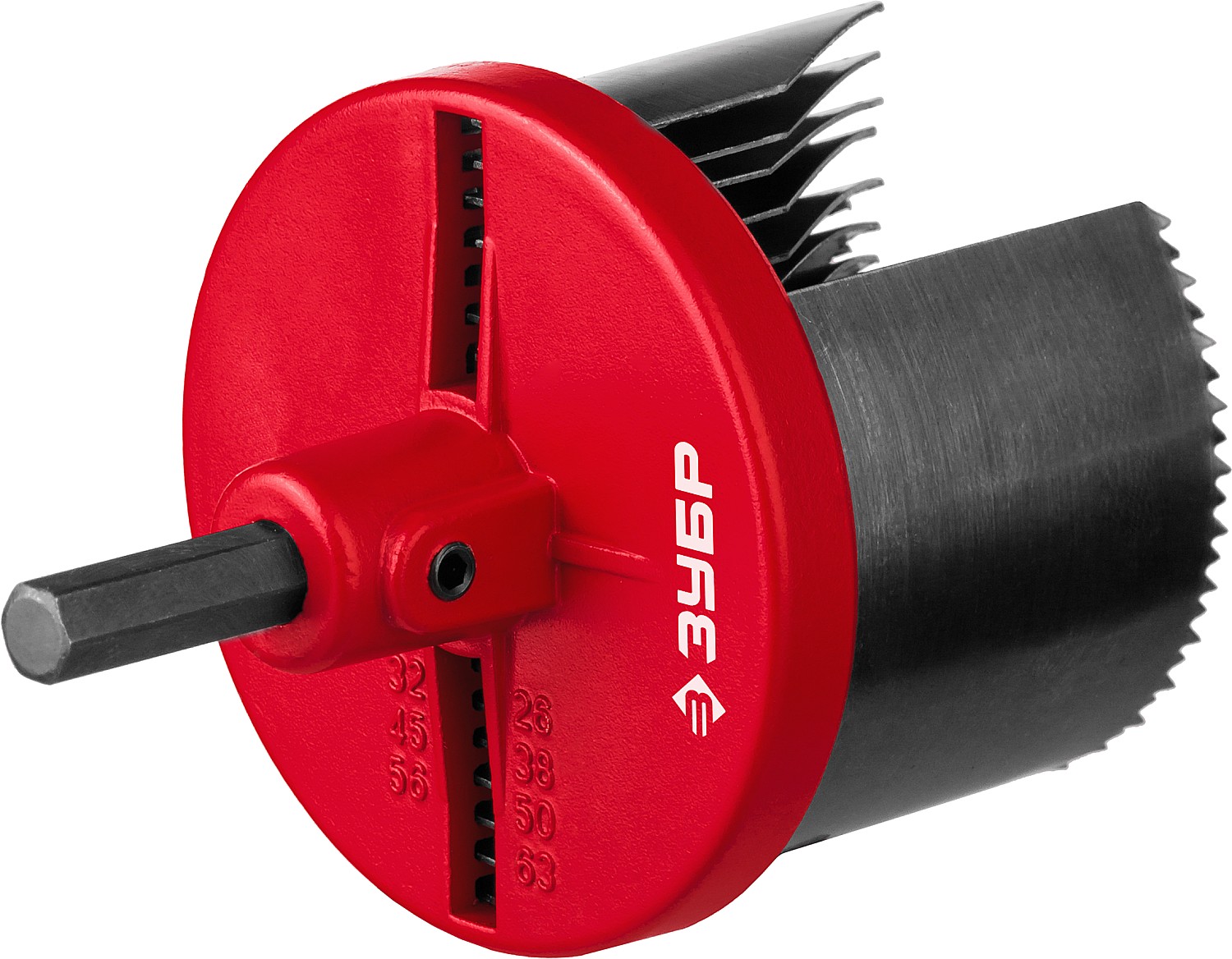 ЗУБР 7 шт, (26-32-38-45-50-56-63 х 42 мм), наборная кольцевая пила по дереву (29593-H7-42) — фото 3