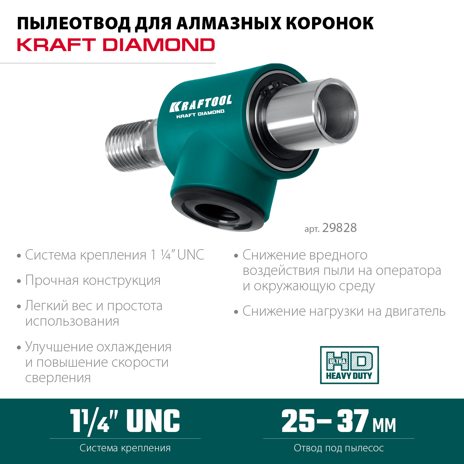 KRAFTOOL 1 1/4″, Пылеотвод для алмазных коронок (29828) — фото 3