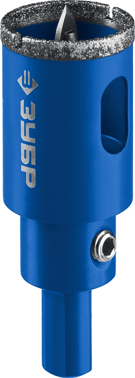 ЗУБР АГК, d 32 мм, (центр. сверло, трехгр. хвост, Р60), алмазная коронка, Профессионал ( (29850-32) — фото 4