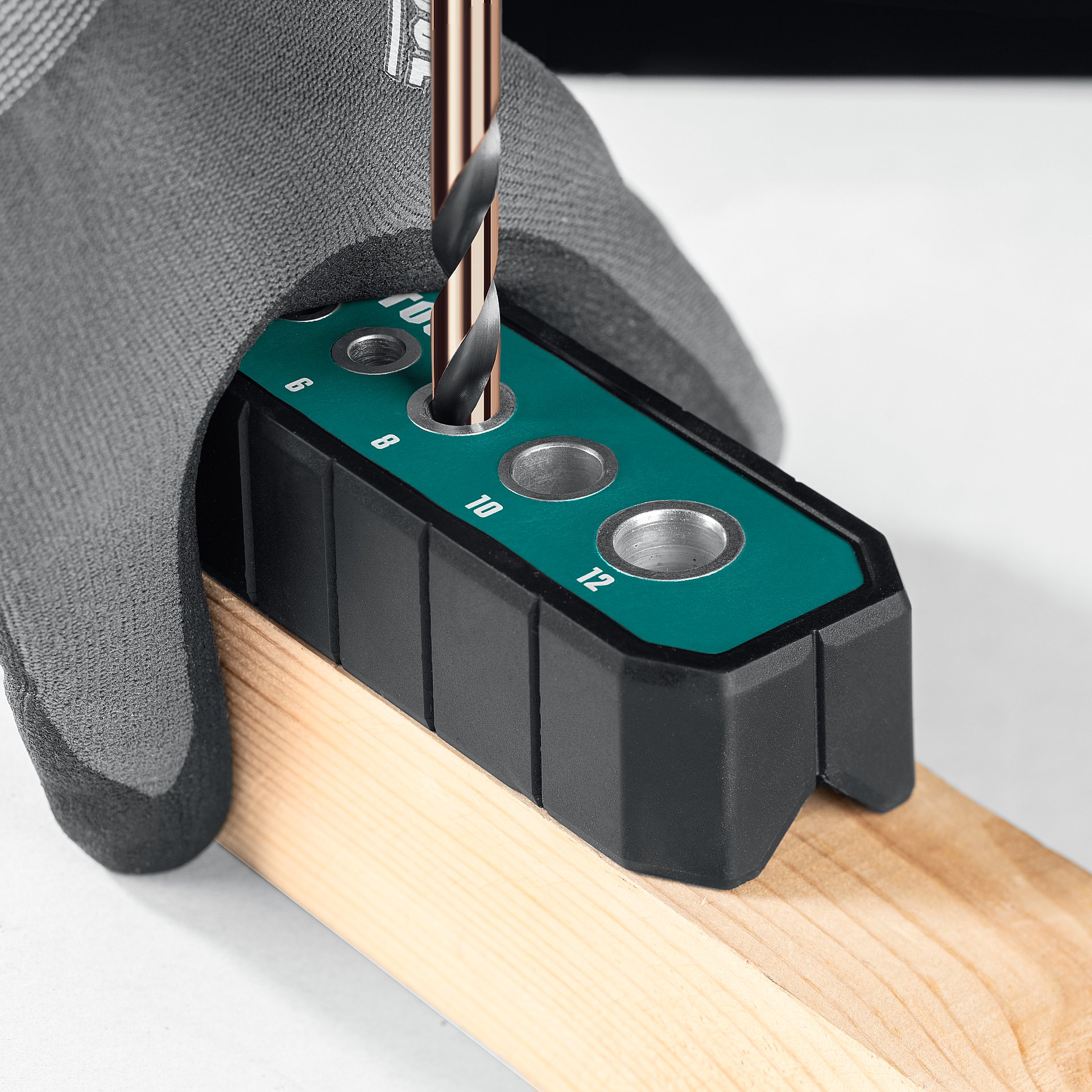 KRAFTOOL Woodsniper 121, 6 отверстий 4 - 12 мм, кондуктор для сверления под углом 45° и 90° (30073) — фото 4