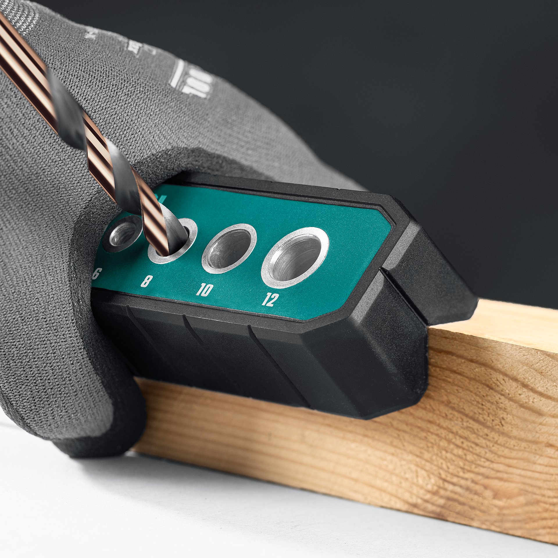 KRAFTOOL Woodsniper 121, 6 отверстий 4 - 12 мм, кондуктор для сверления под углом 45° и 90° (30073) — фото 5