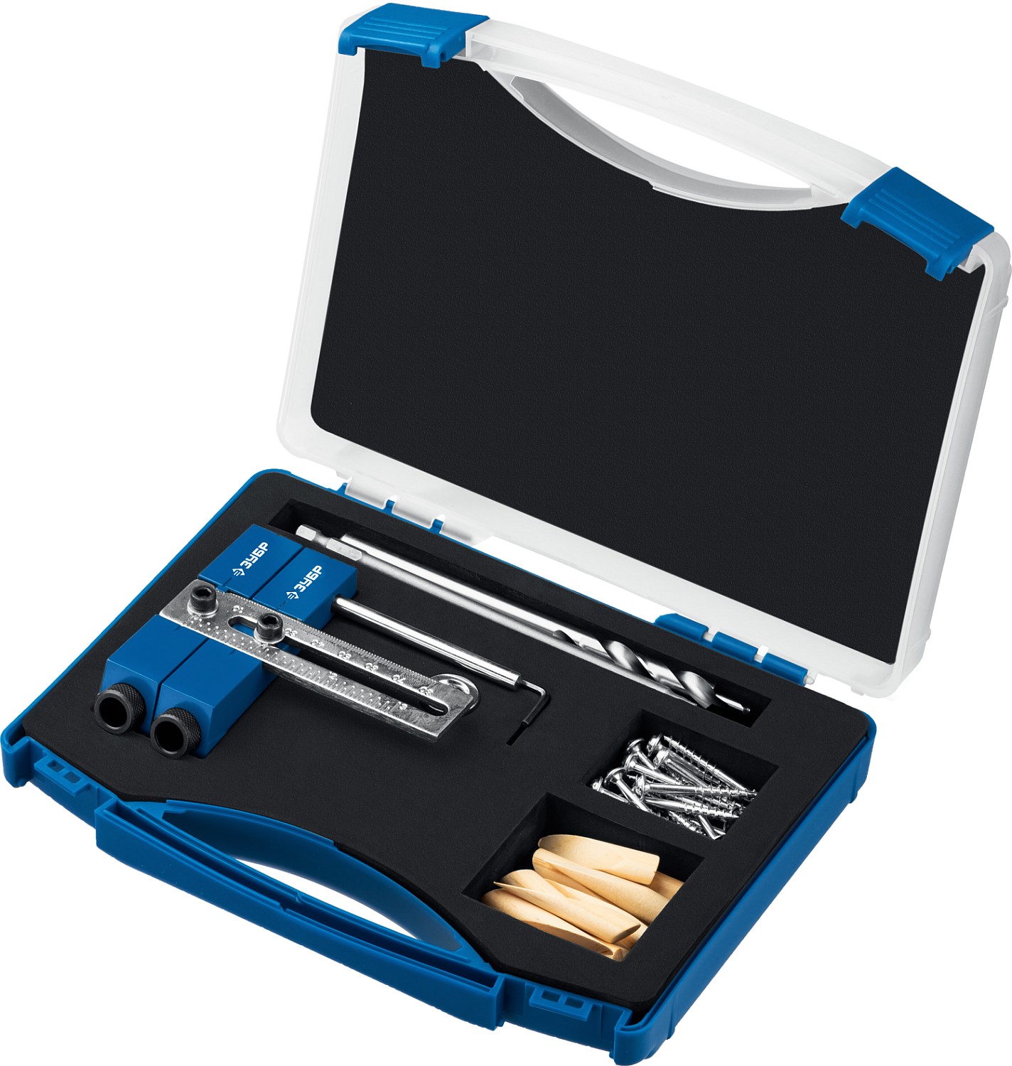 ЗУБР два отверстия, регулируемый кондуктор для глухих отверстий, Профессионал (30081) — фото 2