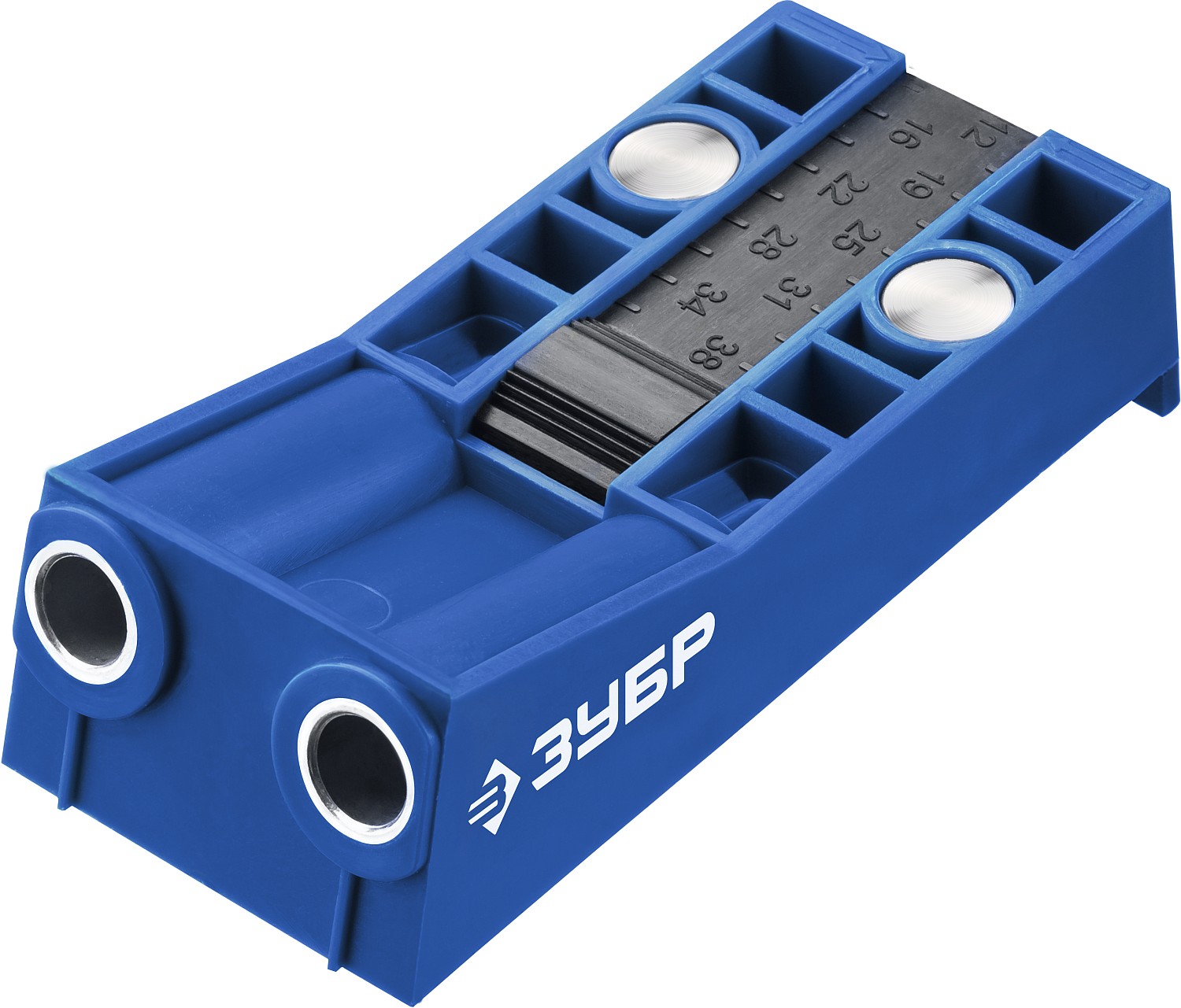 ЗУБР два отверстия, в кейсе, двойной кондуктор для глухих отверстий, Профессионал (30091) — фото 2