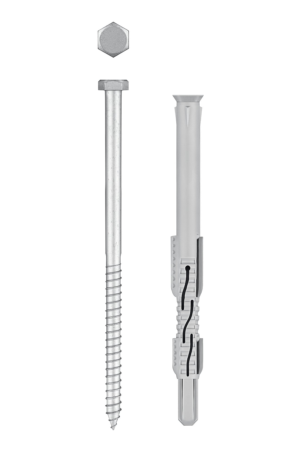 ЗУБР ФД-П 10 x 160 мм, фасадный дюбель, нейлон/цинк, 50 шт (301475-160)