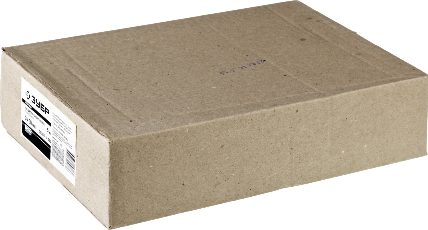 ЗУБР 50 x 3 мм, цинк, 5 кг, гвозди с большой потайной головкой (305090-30-050) — фото 3