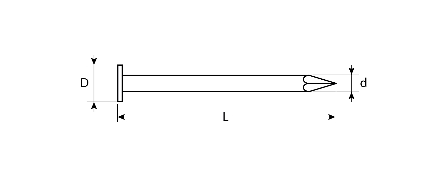 ЗУБР 50 x 3 мм, цинк, 100 г, гвозди с большой потайной головкой (305096-30-050) — фото 2