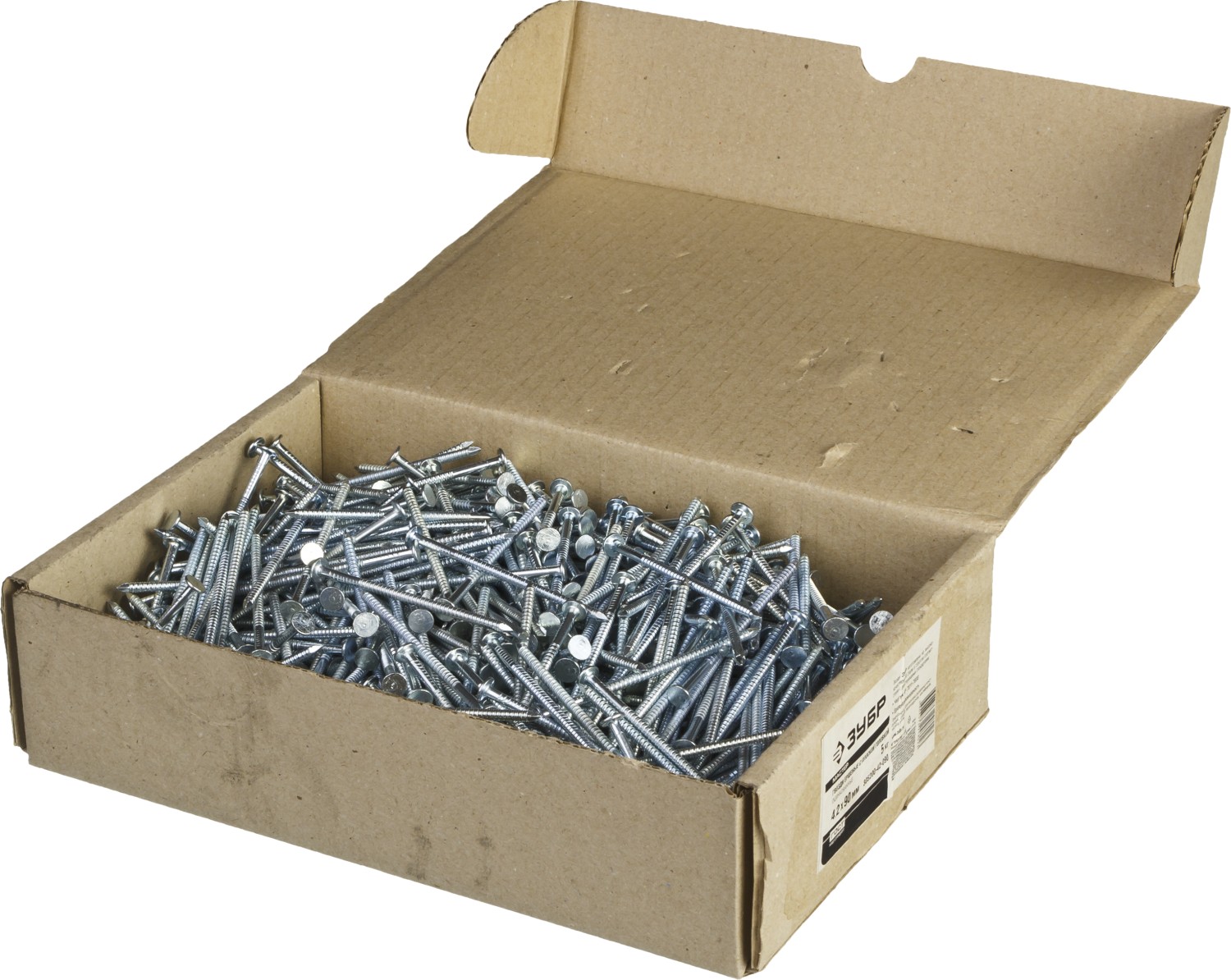 ЗУБР 90 x 4.2 мм, цинк, 5 кг, ершеные гвозди с плоской головкой (305200-42-090) — фото 2