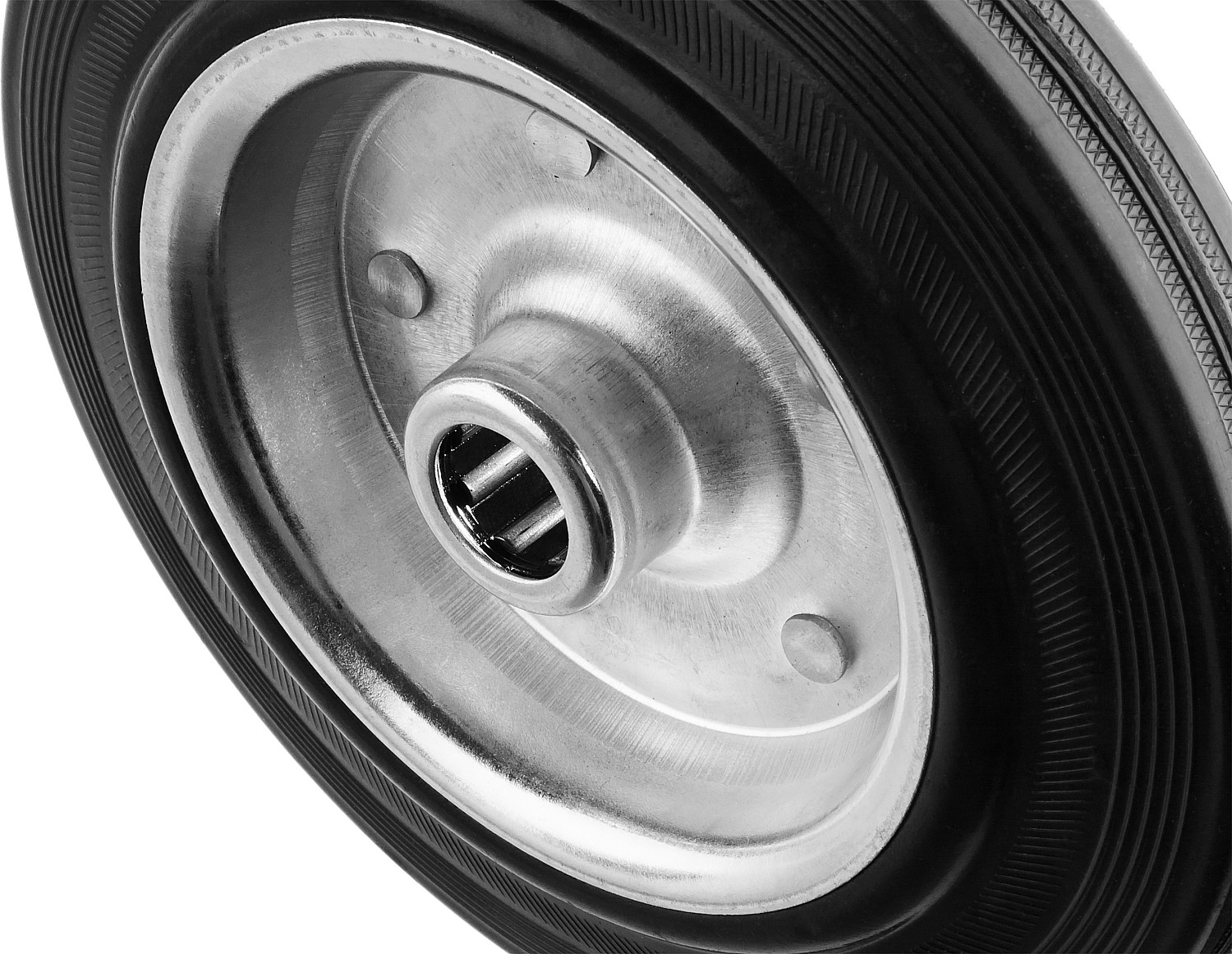 ЗУБР d 100 мм, г/п 70 кг, игольчатый подшипник, резина/металл, колесо, Профессионал (30936-100) — фото 2