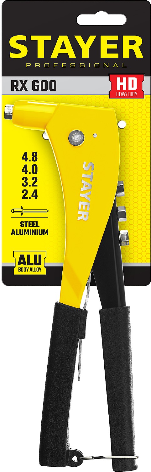 STAYER RX-600, 2.4 - 4.8 мм, 250 мм, усиленный литой заклепочник, Professional (3104) — фото 4