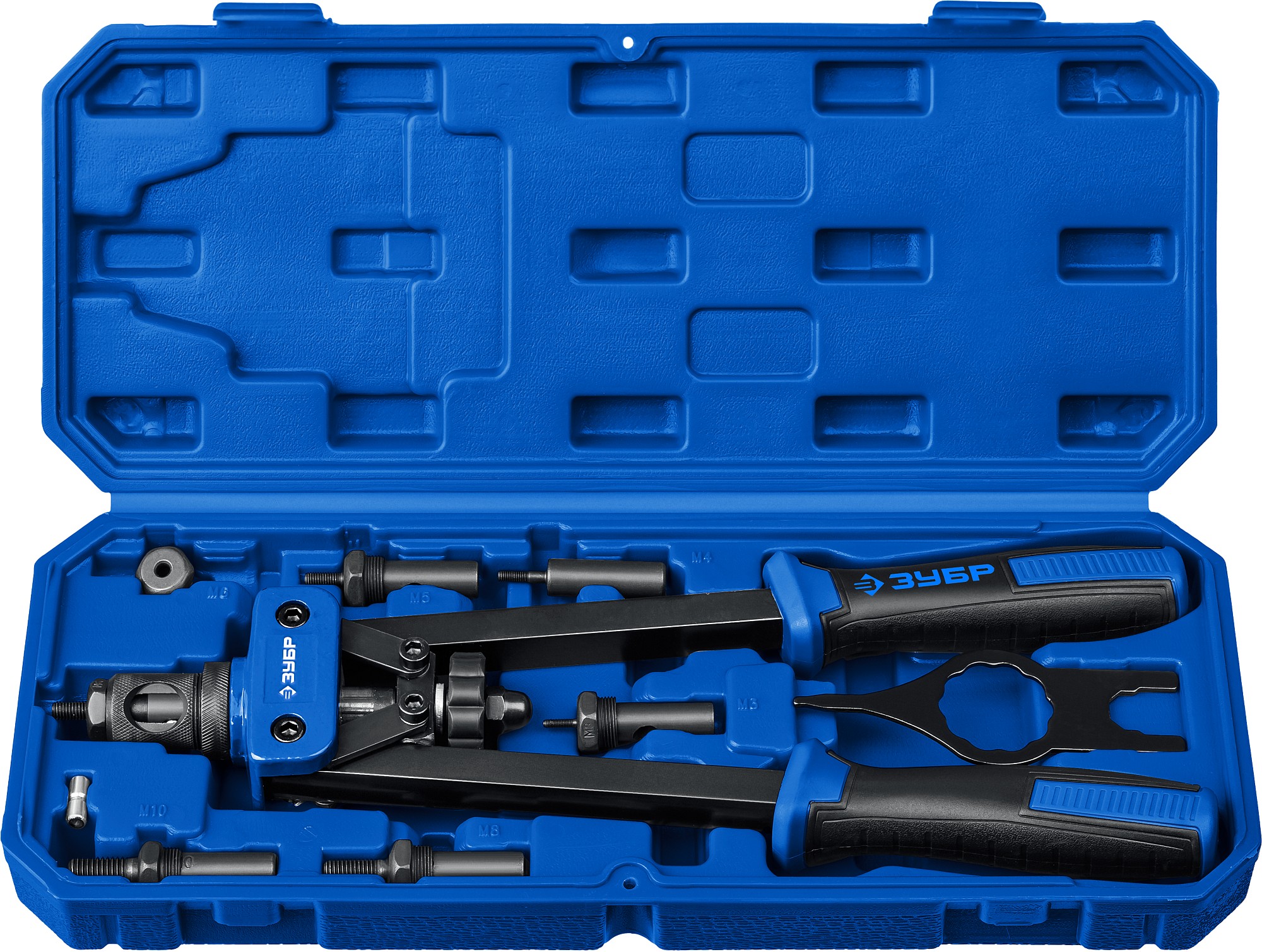 ЗУБР Р-М10, М3 - М10, 360 мм, резьбовой двуручный заклепочник в кейсе, Профессионал (31056) — фото 2