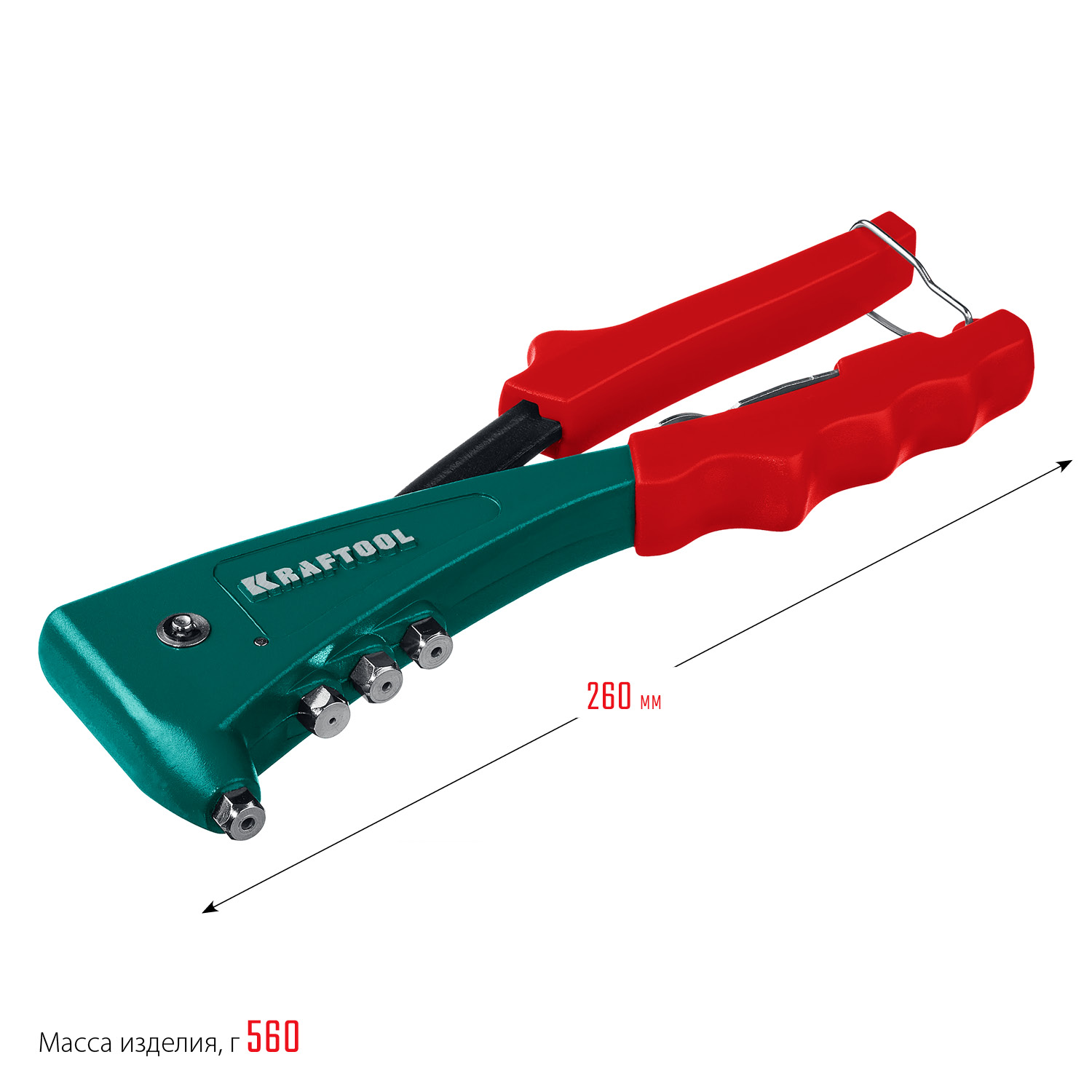 KRAFTOOL Combo2-M6, 2 вида заклёпок, комбинированный литой заклепочник в кейсе (31180) — фото 9