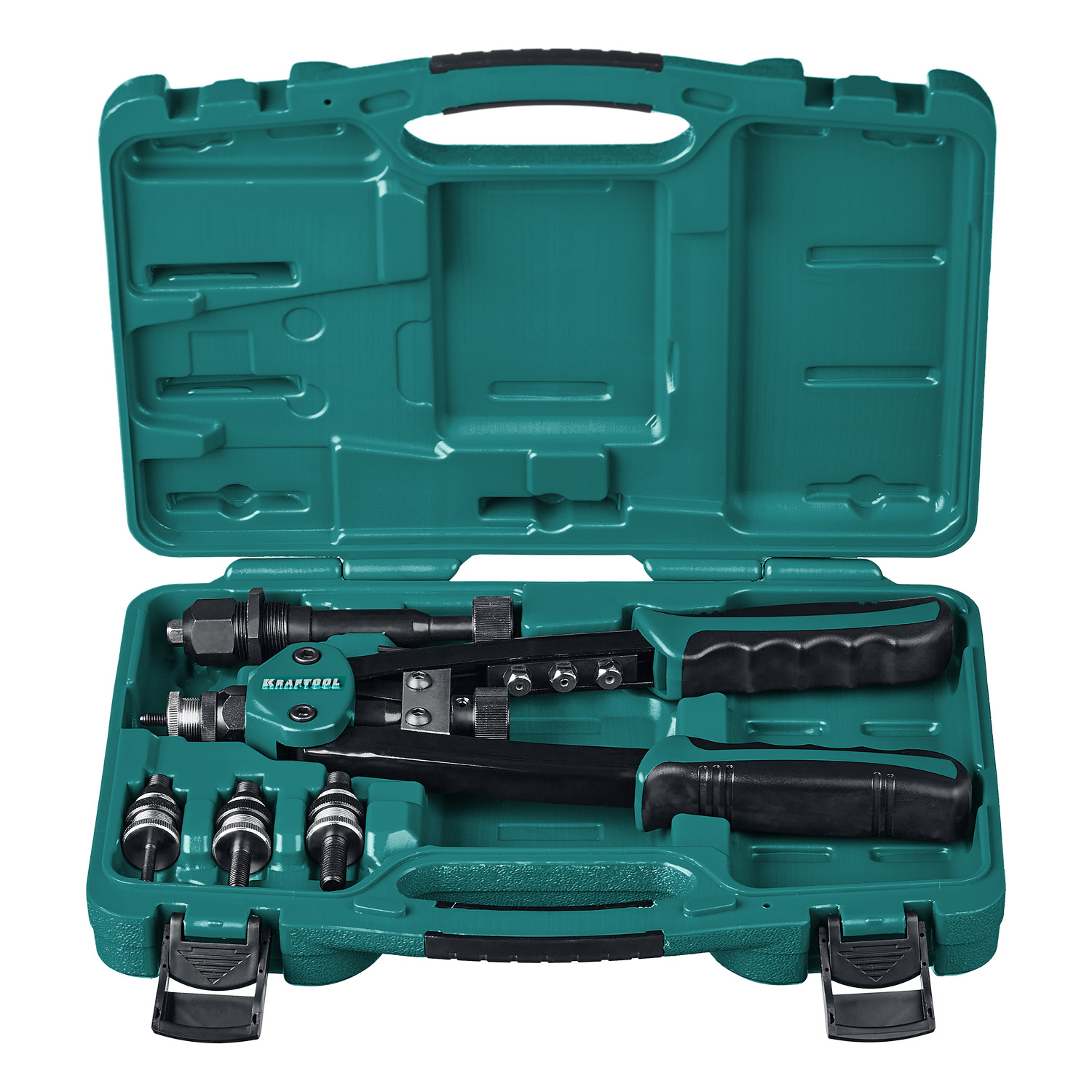 KRAFTOOL Combo2-M10, 2 вида заклёпок, комбинированный двуручный заклепочник в кейсе (31181) — фото 8