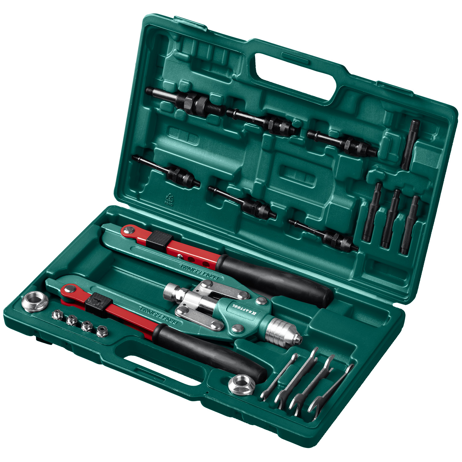 KRAFTOOL Combo3-M12, 3 вида заклёпок, комбинированный складной заклепочник в кейсе (31182) — фото 6