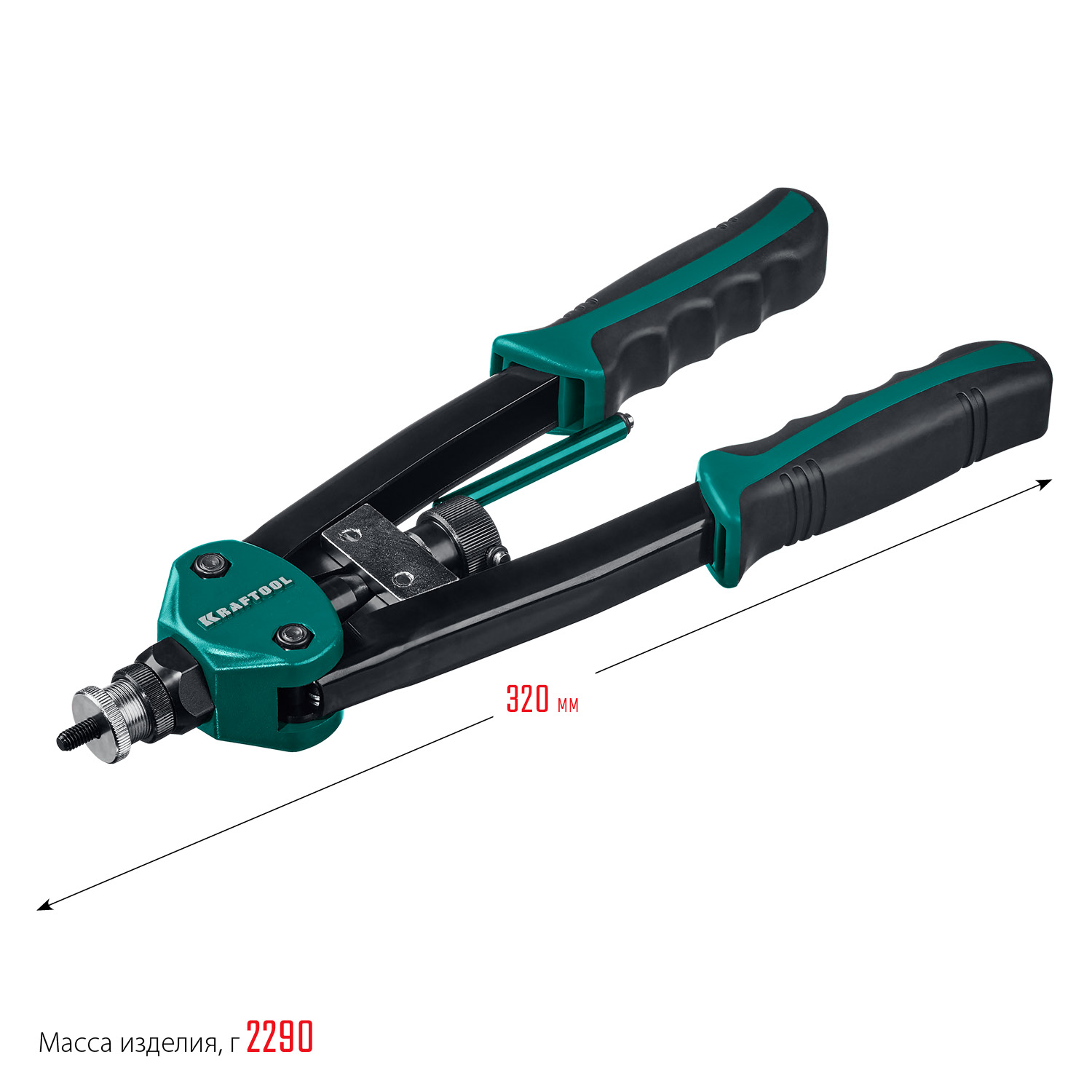 KRAFTOOL NUT-12, М3 - М12, 380 мм, резьбовой двуручный заклепочник в кейсе (31183) — фото 10