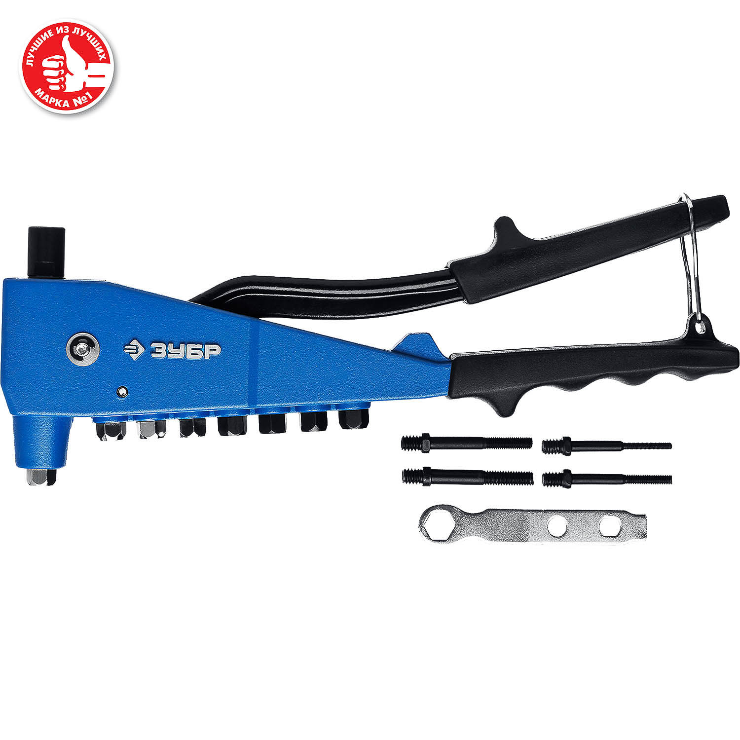 ЗУБР К-М6, 2 вида заклёпок, 270 мм, комбинированный литой заклепочник в кейсе, Профессионал (31196) — фото 8