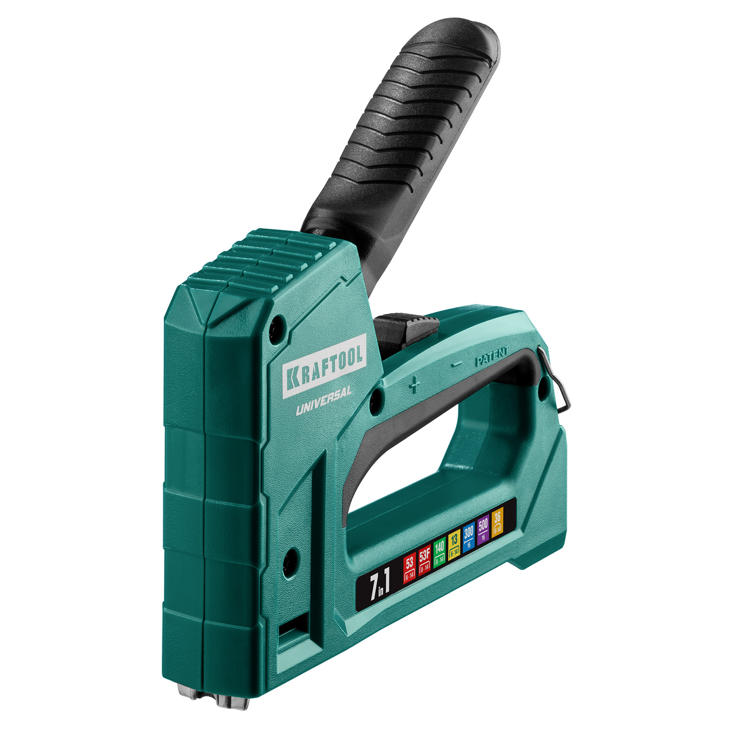 KRAFTOOL Universal, 7-в-1: 53 (A/10/JT21) 23GA (6 - 14 мм)/140 (G/11/57) 20GA (8 - 14 мм)/13/53F/36/500, универсальный легкий степлер (31524) — фото 8