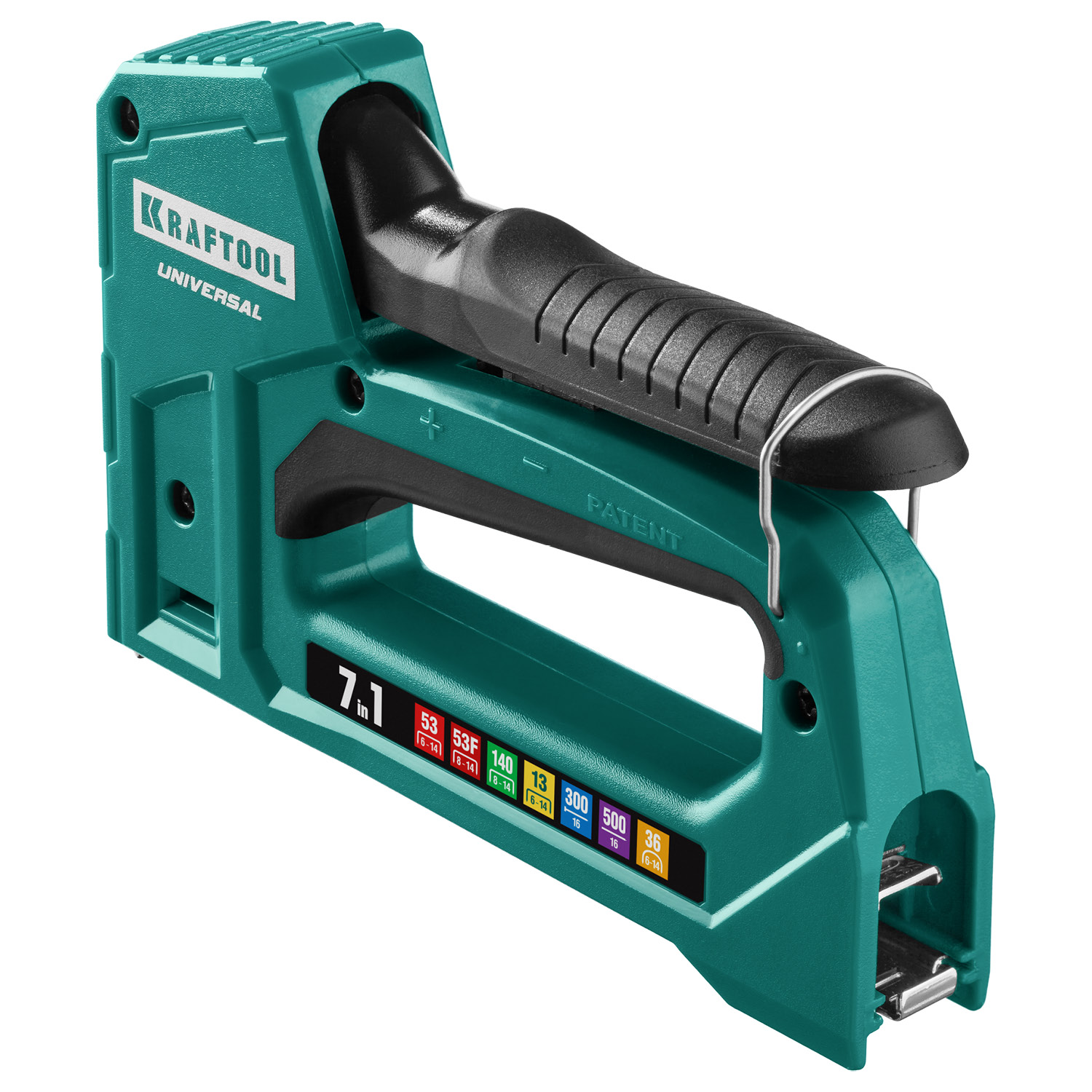 KRAFTOOL Universal, 7-в-1: 53 (A/10/JT21) 23GA (6 - 14 мм)/140 (G/11/57) 20GA (8 - 14 мм)/13/53F/36/500, универсальный легкий степлер (31524) — фото 9