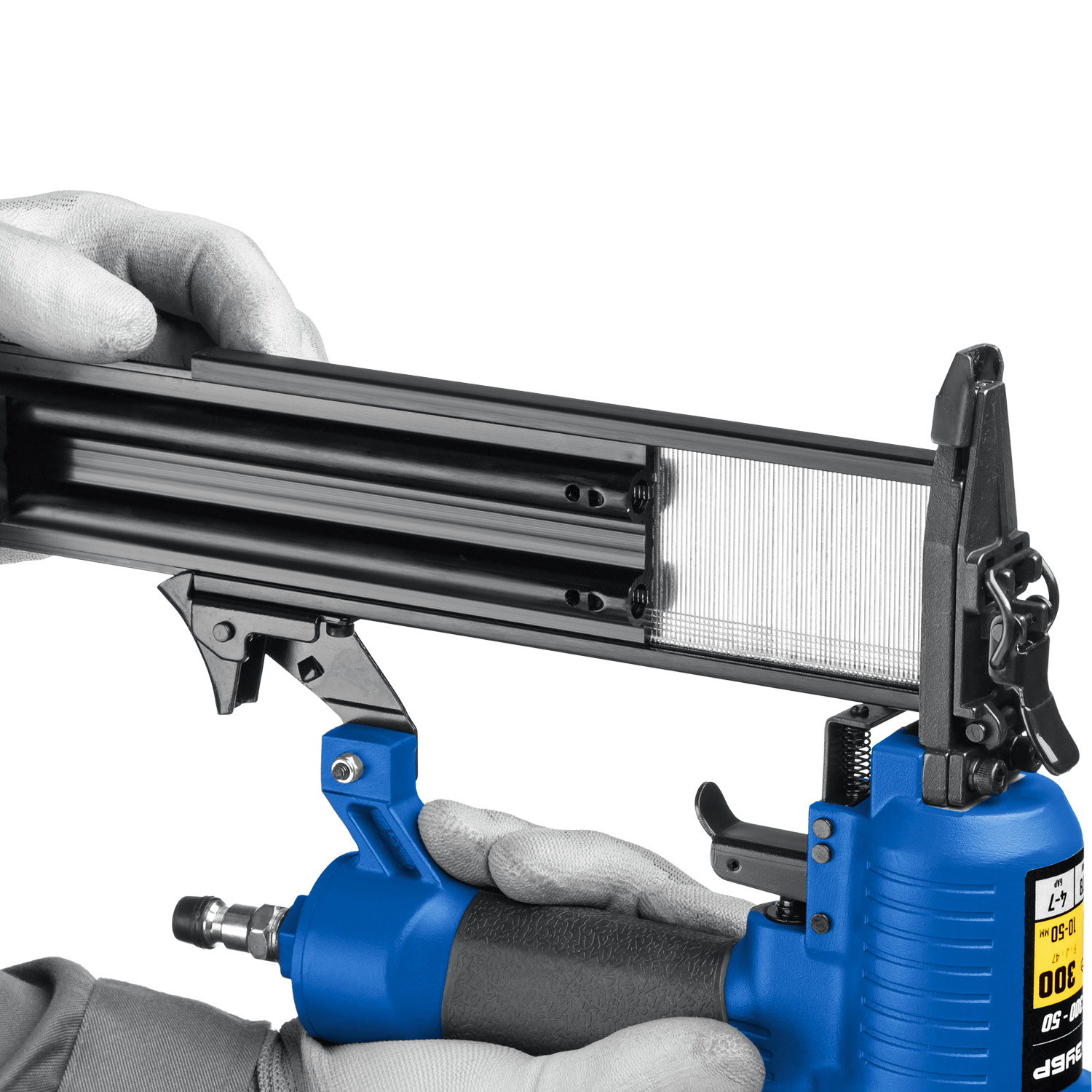 ЗУБР Т300-50 пневматический нейлер для гвоздей 18Ga, тип 300 (10-50 мм), Профессионал (31933) — фото 8