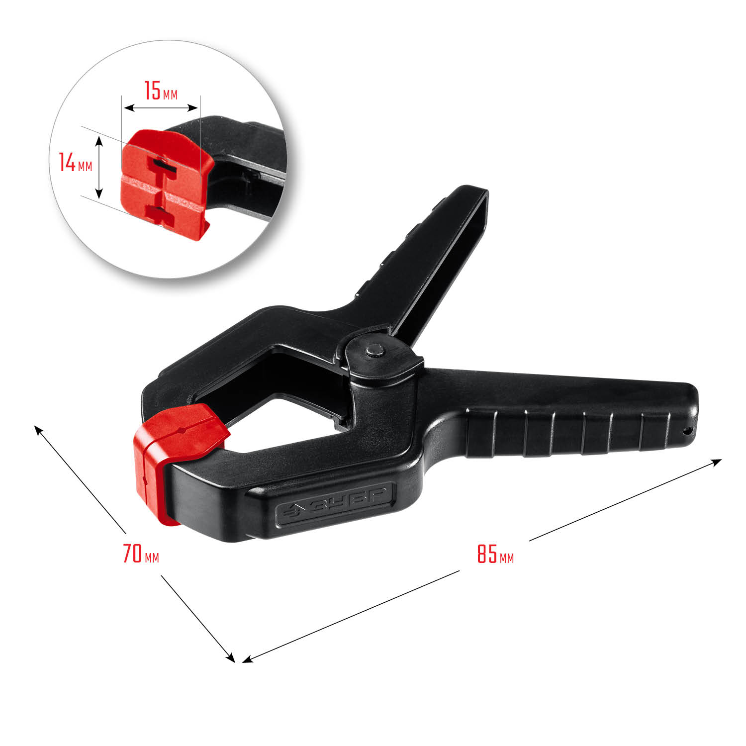 ЗУБР МЗ-50, 50 х 50 мм, пружинный зажим (32247-5) — фото 6