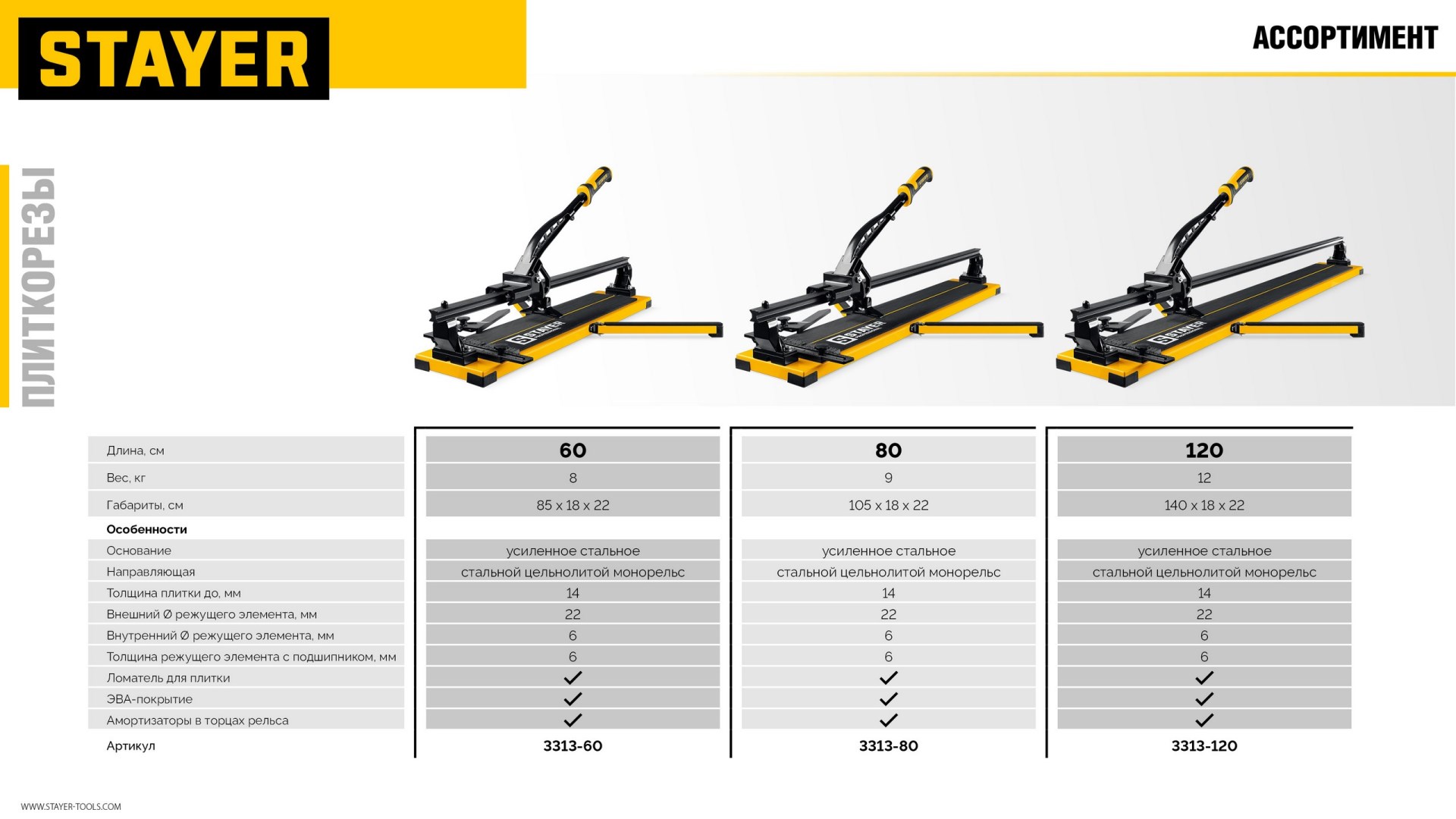 STAYER Hercules-800, ручной плиткорез (3313-80) — фото 13