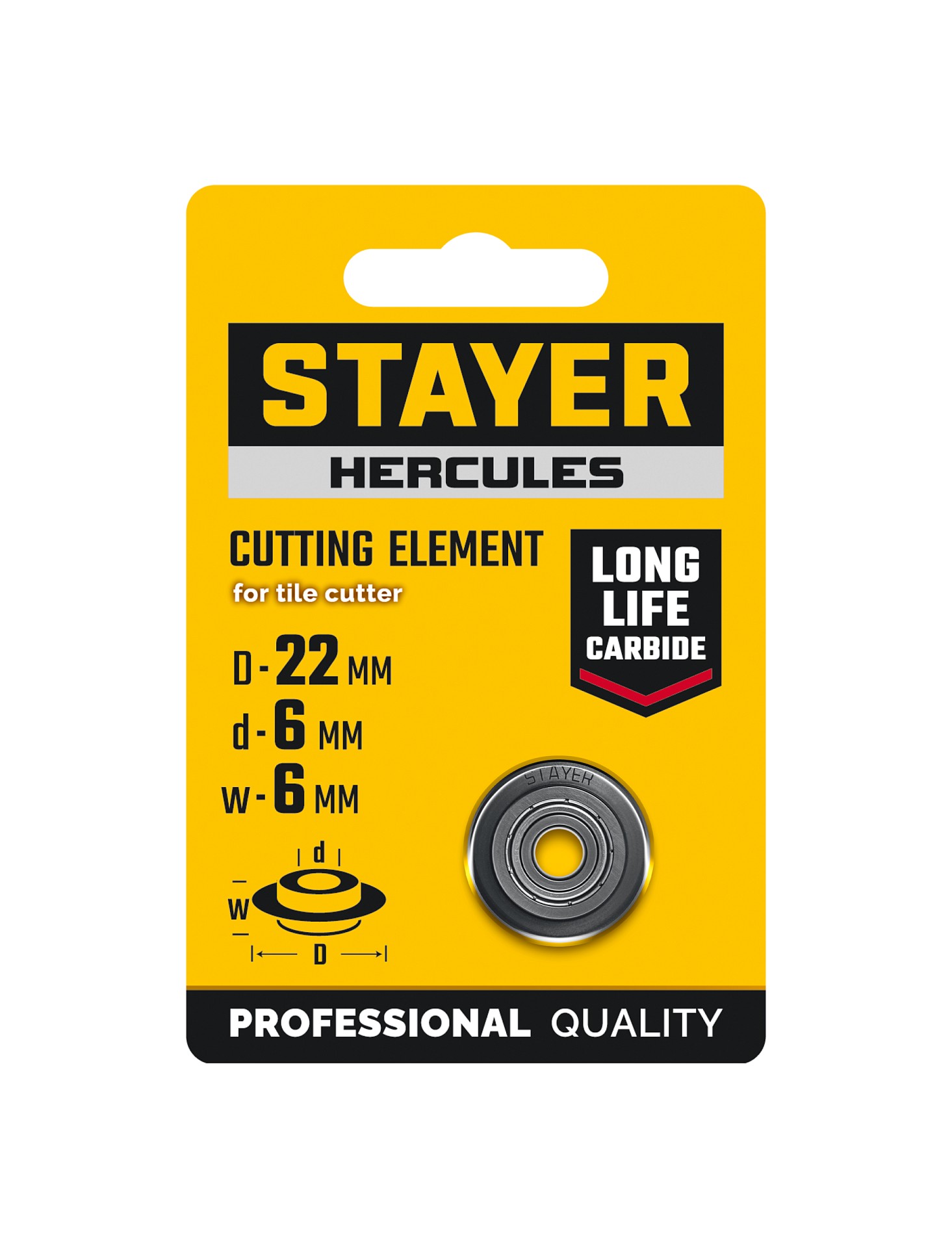 STAYER 22х6х6 мм, на подшипнике, режущий ролик для ручных плиткорезов (3321-22) — фото 4