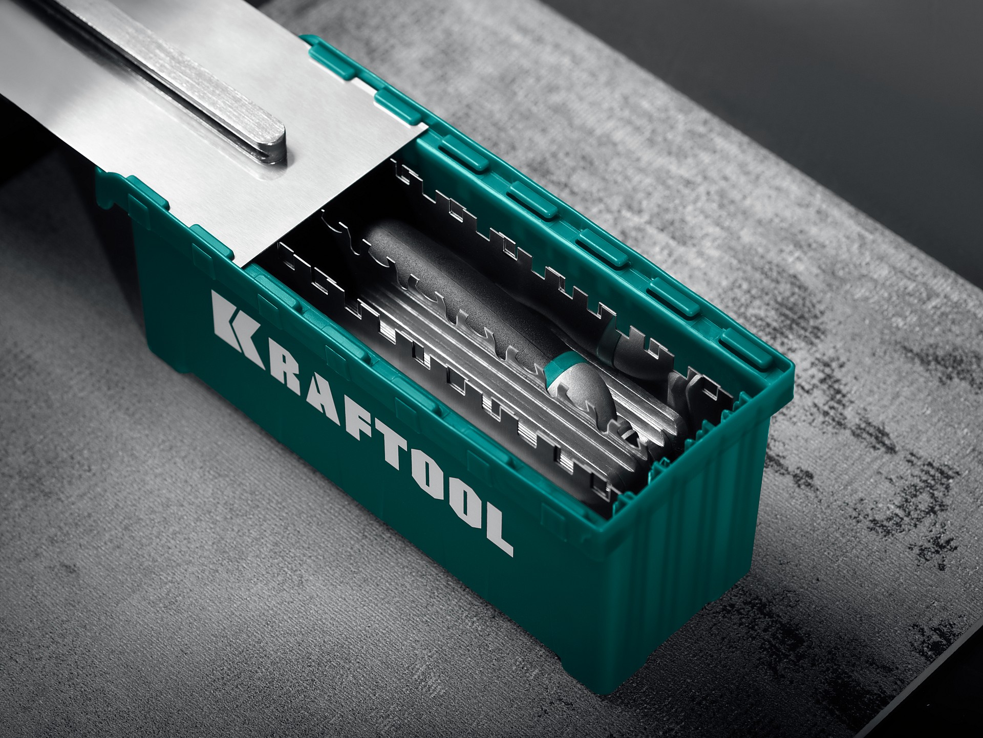 KRAFTOOL 280х115 мм (6шт) - 480х130 мм (6шт), набор нержавеющих гребенок со сменной 2к ручкой, в пластиковом кейсе (33268-H12) — фото 6