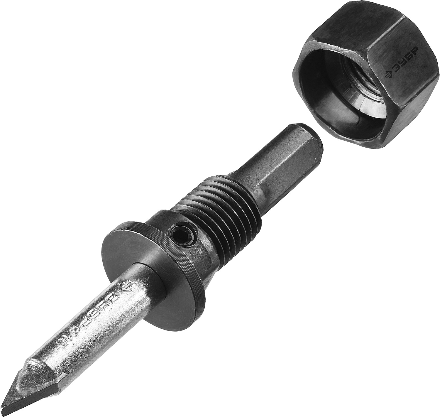 ЗУБР 51 мм, L 25 мм, карбид вольфрама, коронка-чашка с державкой и сверлом, Профессионал (33360-051) — фото 5