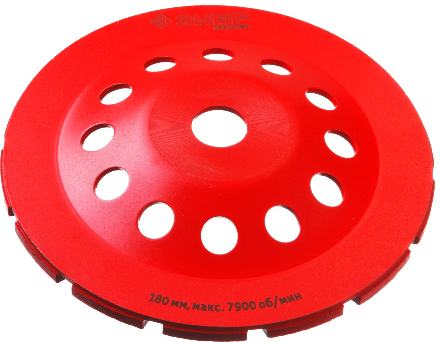 ЗУБР d 180 мм, двухрядная алмазная шлифовальная чашка (33376-180) — фото 2