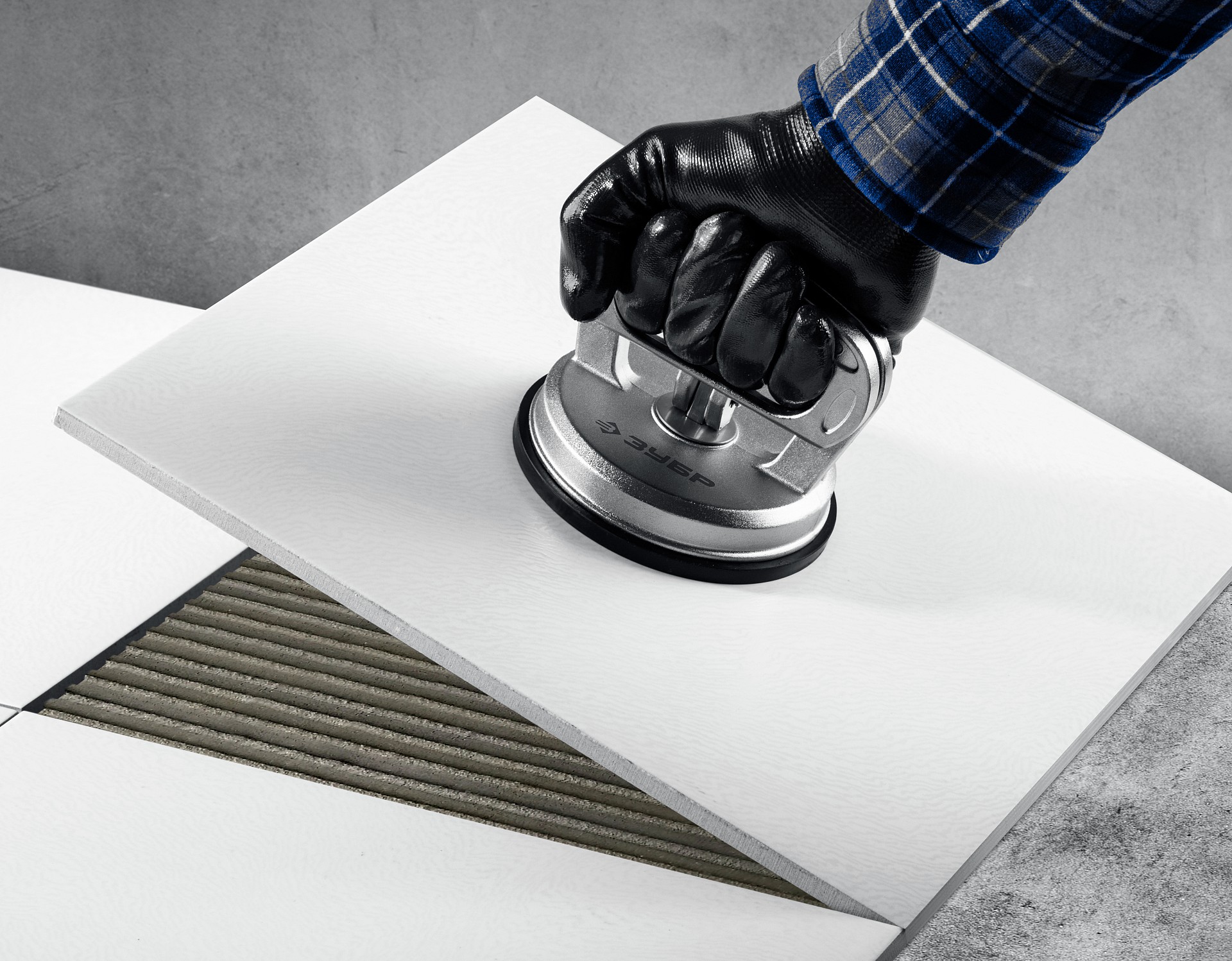 ЗУБР 50 кг алюминиевый, одинарный, стеклодомкрат на присоске, Профессионал (33723-1) — фото 5