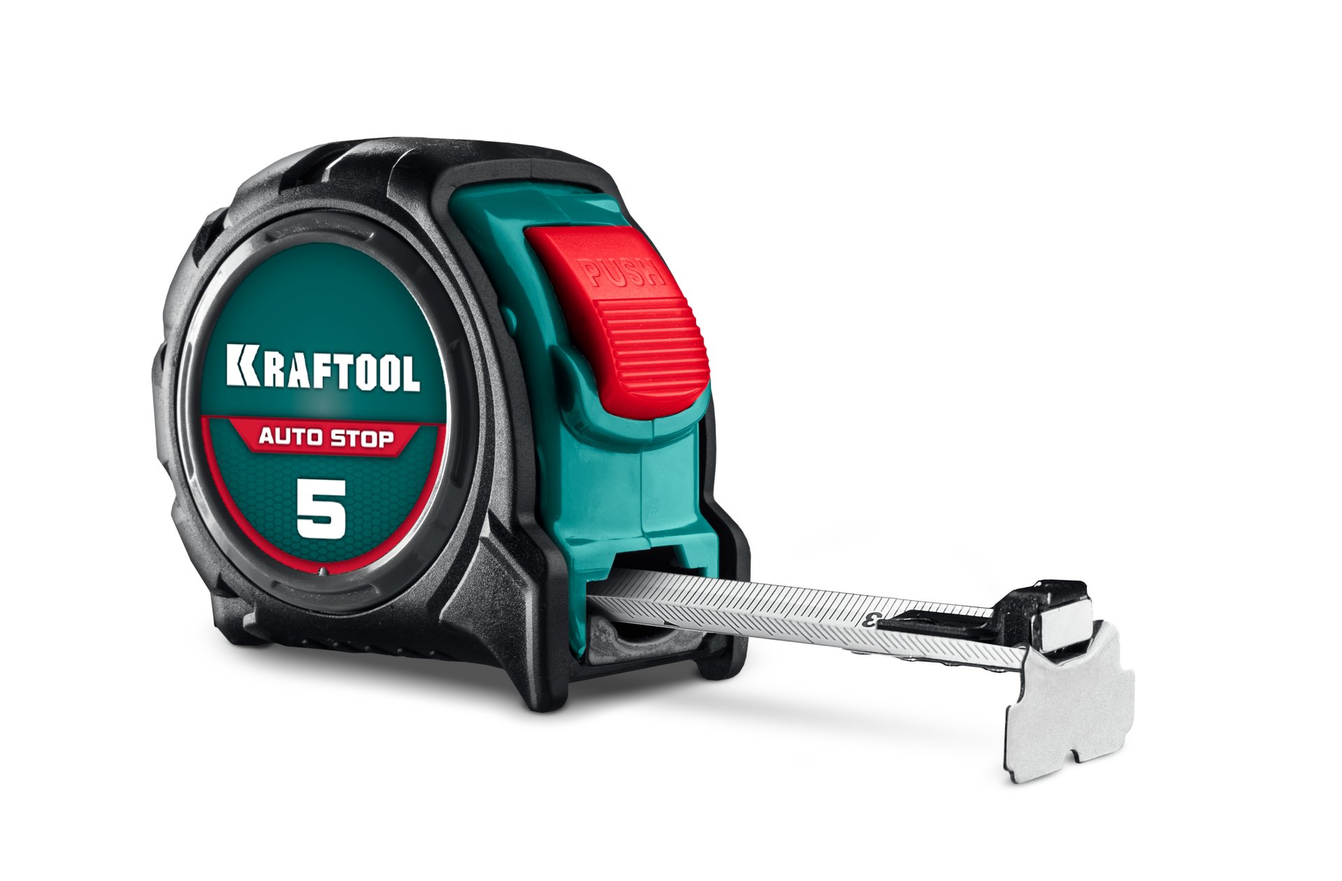 KRAFTOOL AutoStop 5м х 25мм, профессиональная рулетка с автостопом (3412-5-25)