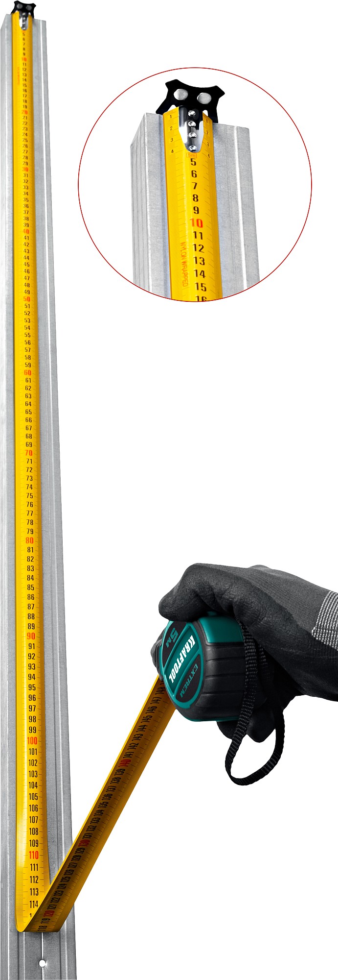 KRAFTOOL Extrem, 10 м х 32 мм, рулетка со сверх широким полотном (34127-10) — фото 8