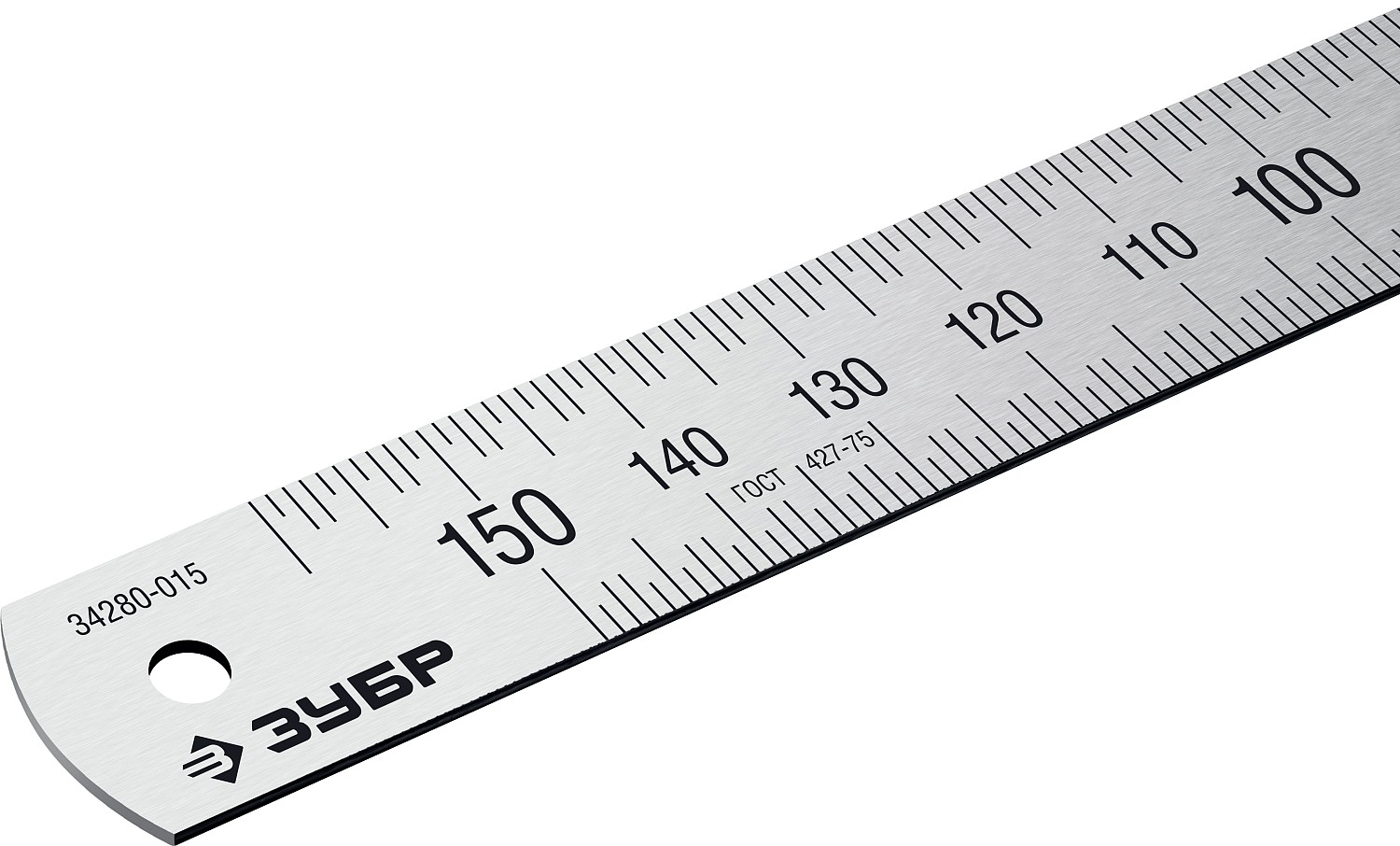 ЗУБР Про-15, длина 0.15 м, усиленная нержавеющая линейка, Профессионал (34280-015) — фото 4