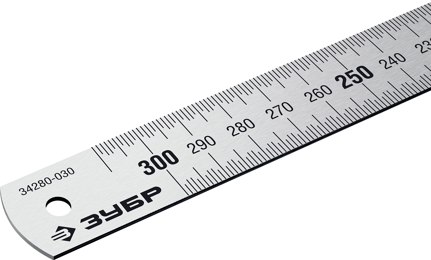 ЗУБР Про-30, длина 0.30 м, усиленная нержавеющая линейка, Профессионал (34280-030) — фото 4