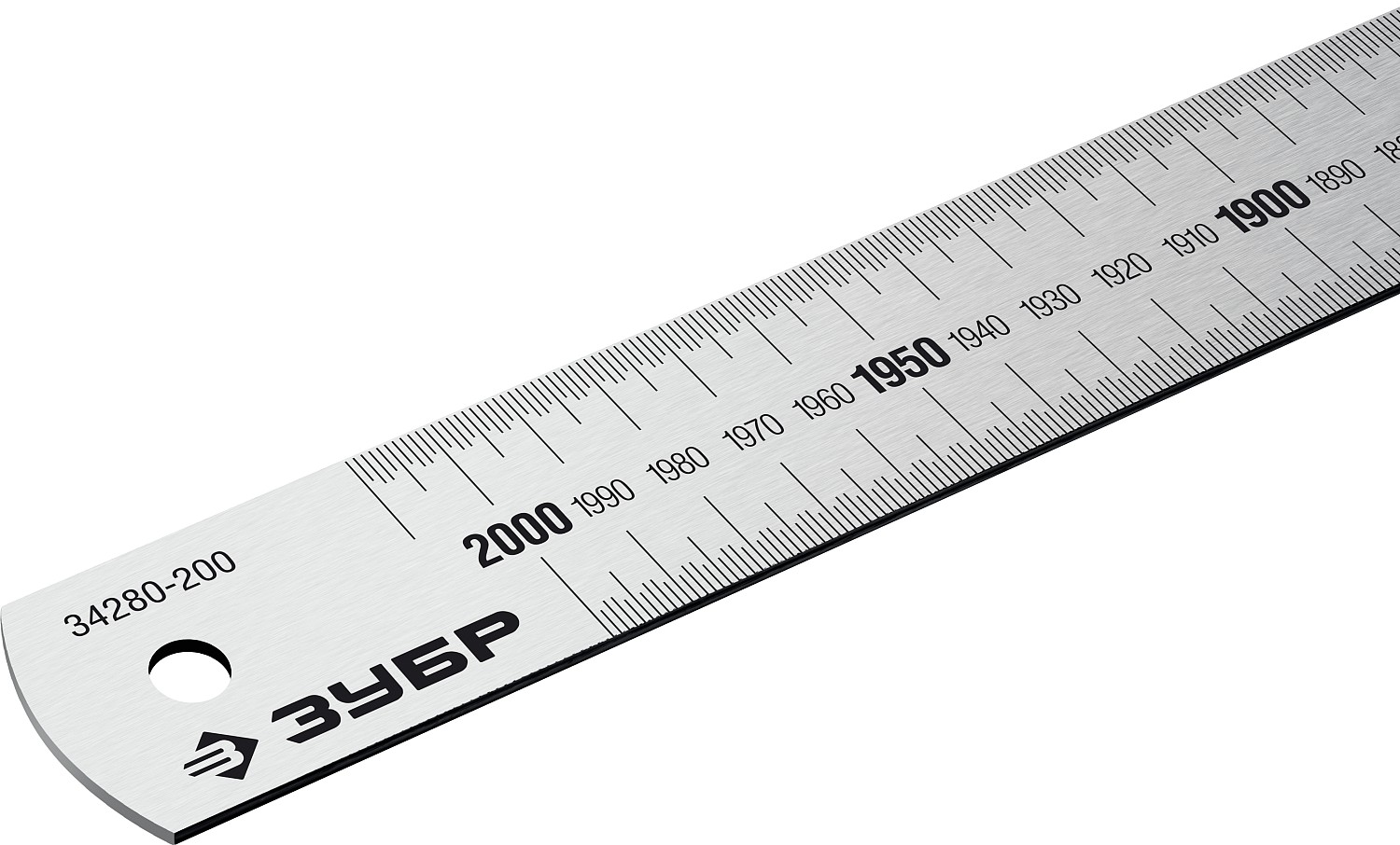 ЗУБР Про-200, длина 2,0 м, усиленная нержавеющая линейка, Профессионал (34280-200) — фото 4