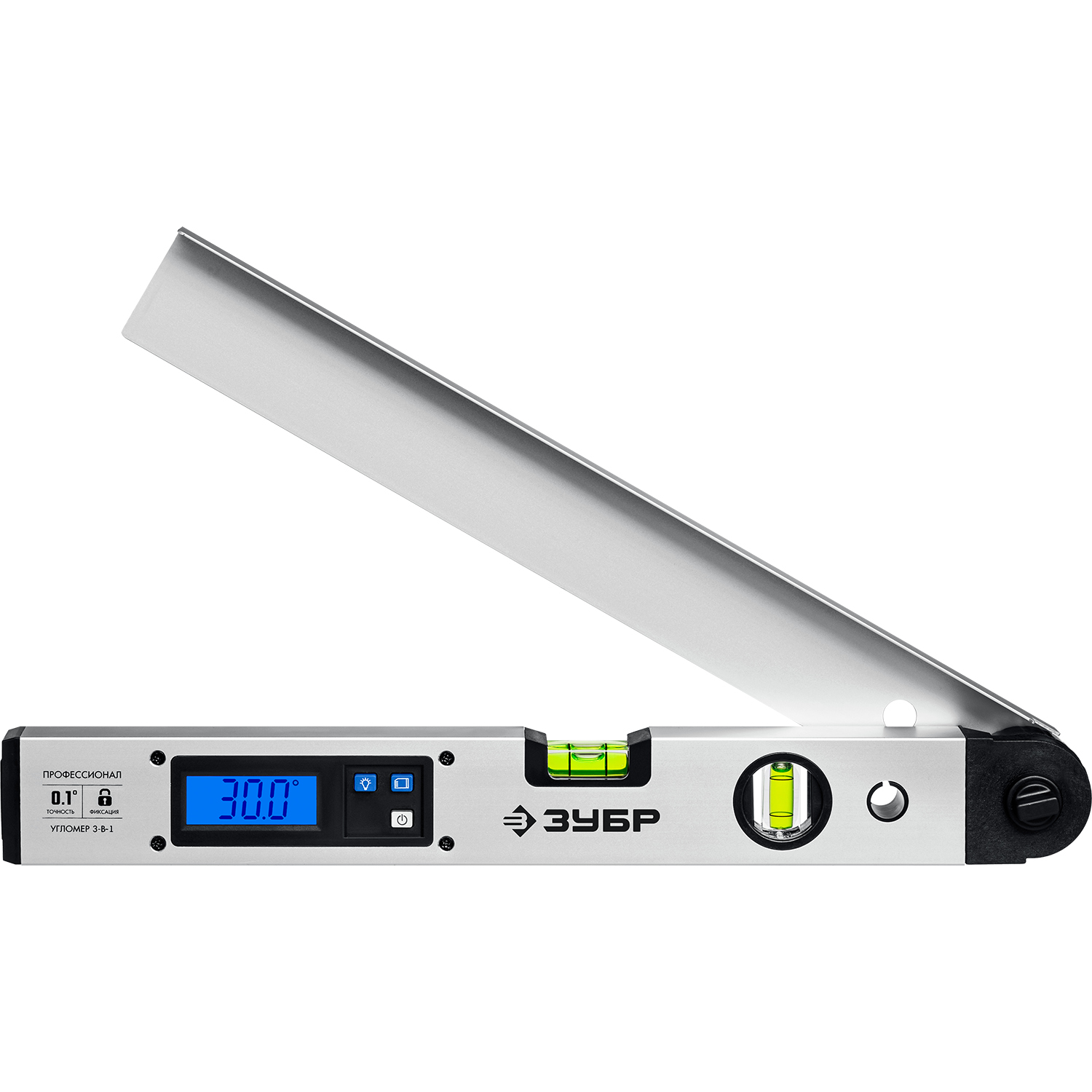 ЗУБР 400 мм, 0 - 230°, ±0,5°, угломер электронный, Профессионал (34288) — фото 6