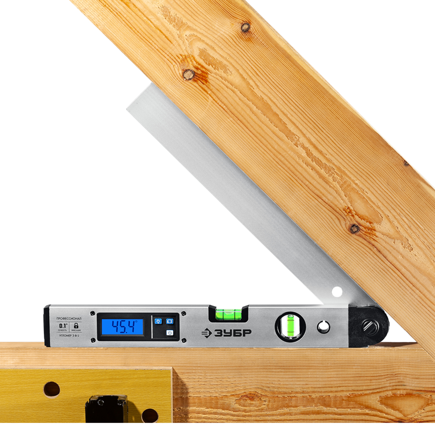 ЗУБР 400 мм, 0 - 230°, ±0,5°, угломер электронный, Профессионал (34288) — фото 9