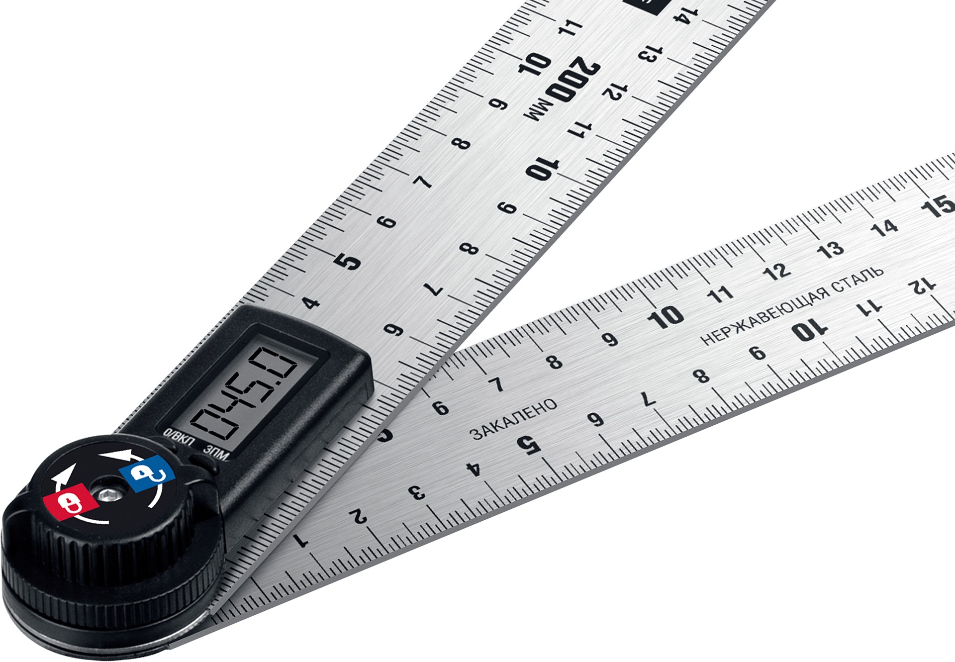 ЗУБР 200 мм, электронный транспортир-угломер, Профессионал (34294) — фото 3