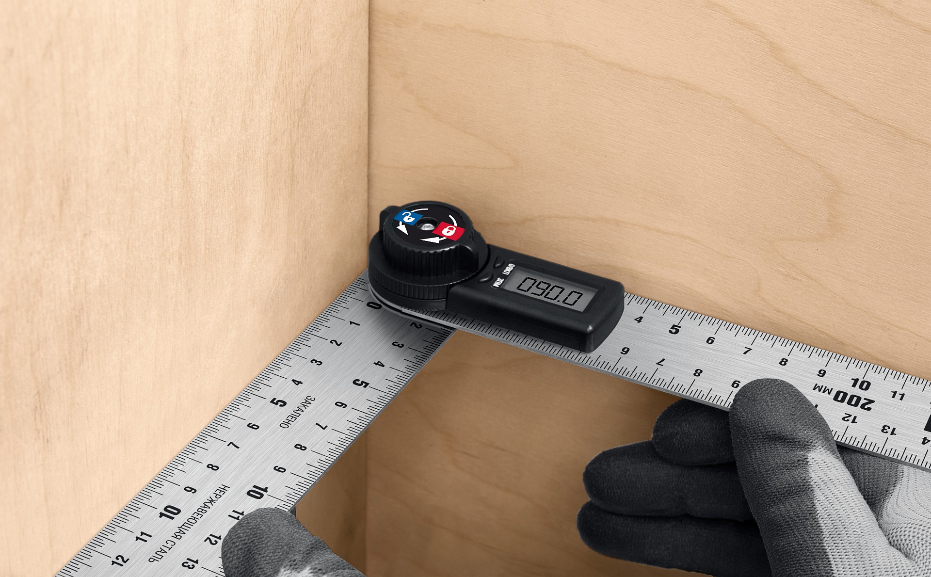 ЗУБР 200 мм, электронный транспортир-угломер, Профессионал (34294) — фото 6