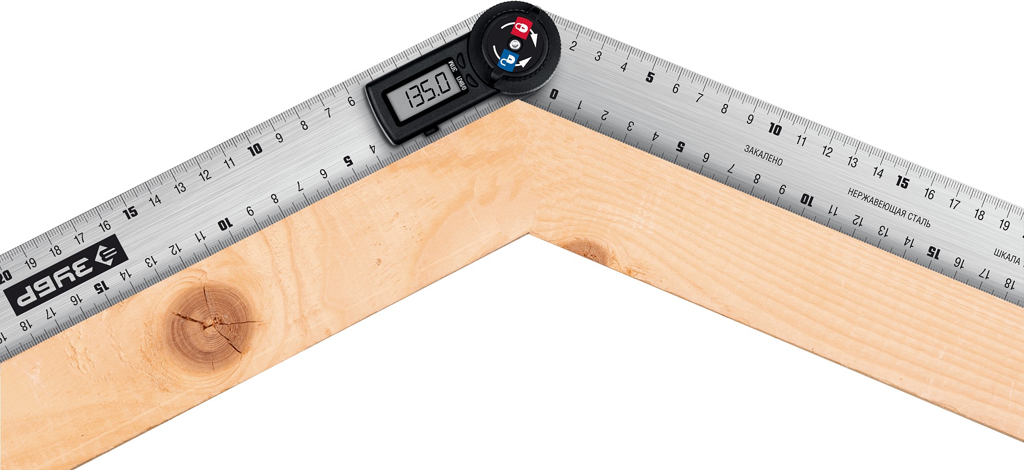 ЗУБР 300 мм, электронный транспортир-угломер, Профессионал (34296) — фото 4