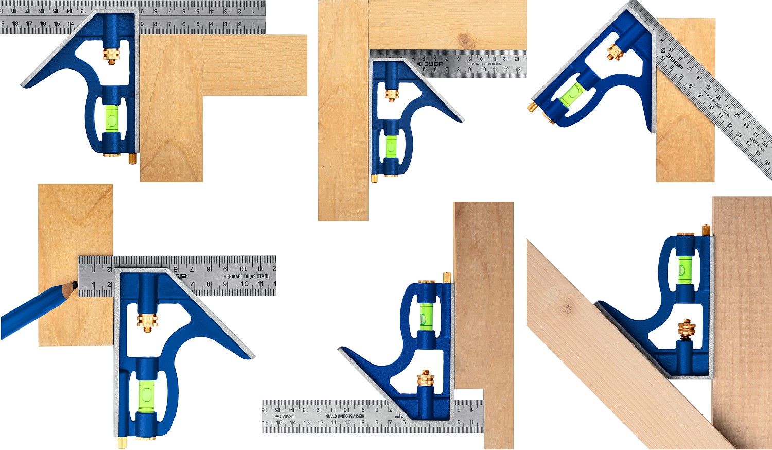 ЗУБР 300 мм, комбинированный угольник, Профессионал (3436) — фото 7