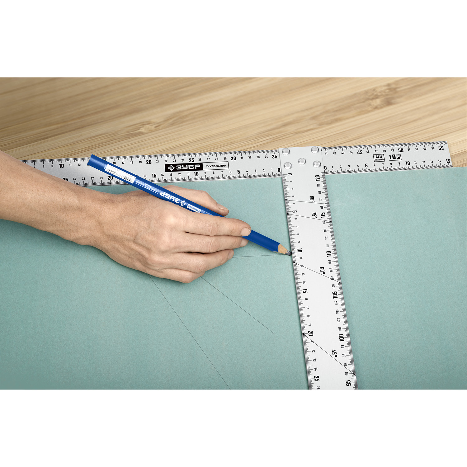 ЗУБР Т-угольник алюминиевый, Профессионал (34387) — фото 5