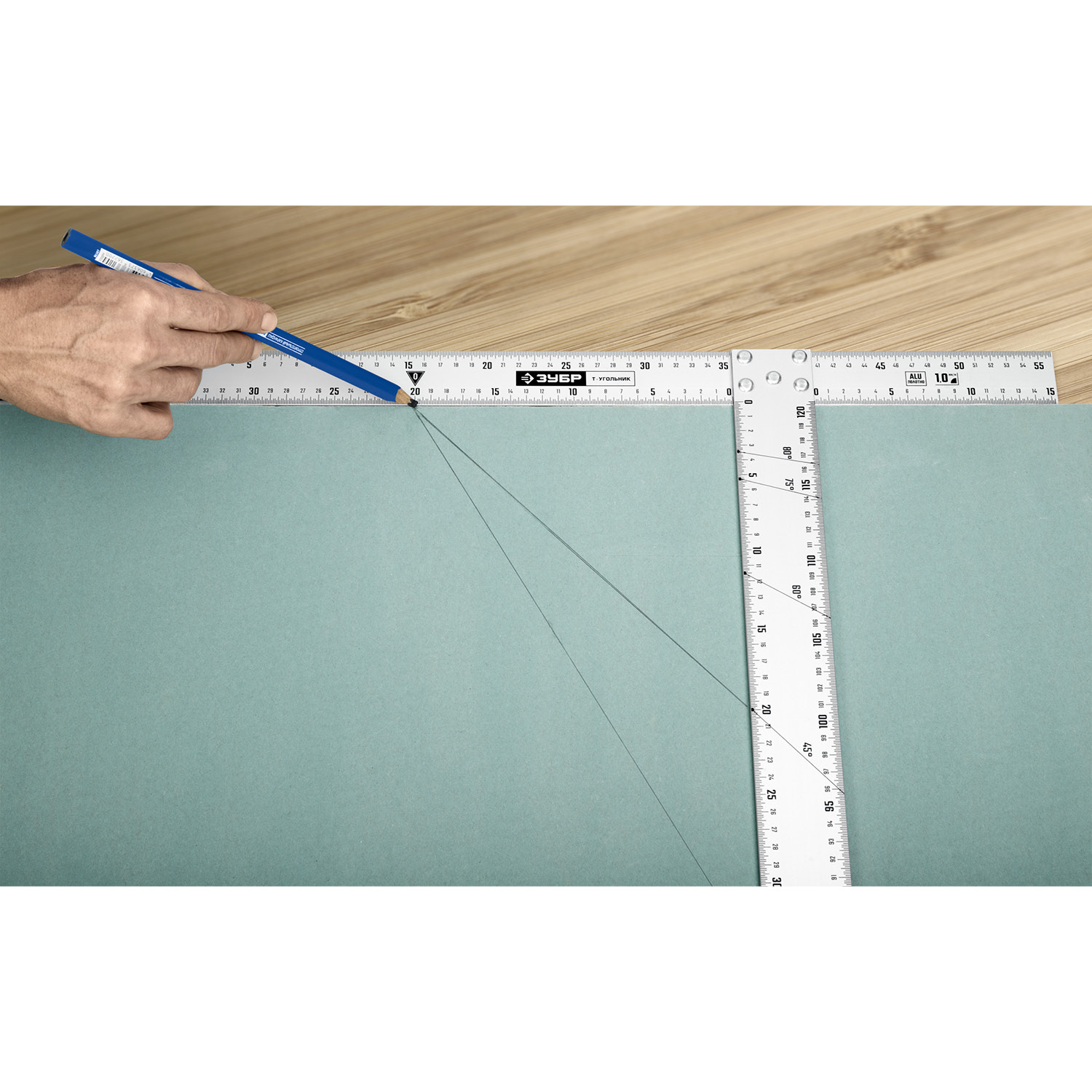 ЗУБР Т-угольник алюминиевый, Профессионал (34387) — фото 6