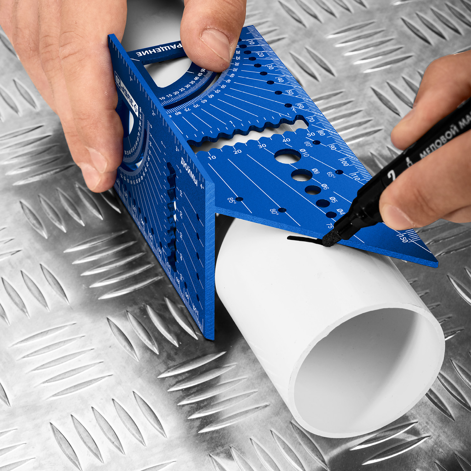 ЗУБР 3D, 7-в-1, угольник многофункциональный, Профессионал (34399) — фото 13