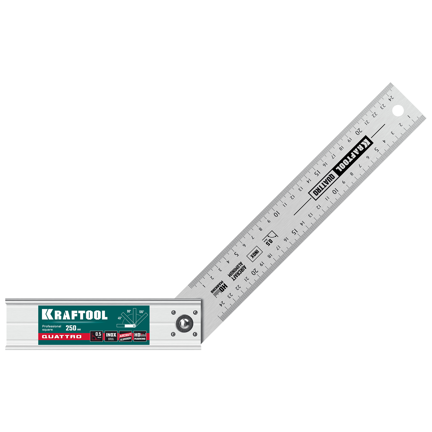 KRAFTOOL QUATTRO, 250 мм, 4 положения, складной столярный угольник (3444) — фото 9