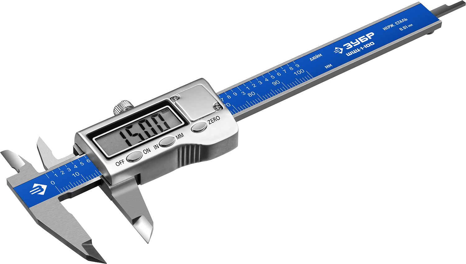 ЗУБР ШЦЦ-I-100-0.01, 100 мм, электронный штангенциркуль, Профессионал (34463-100) — фото 2
