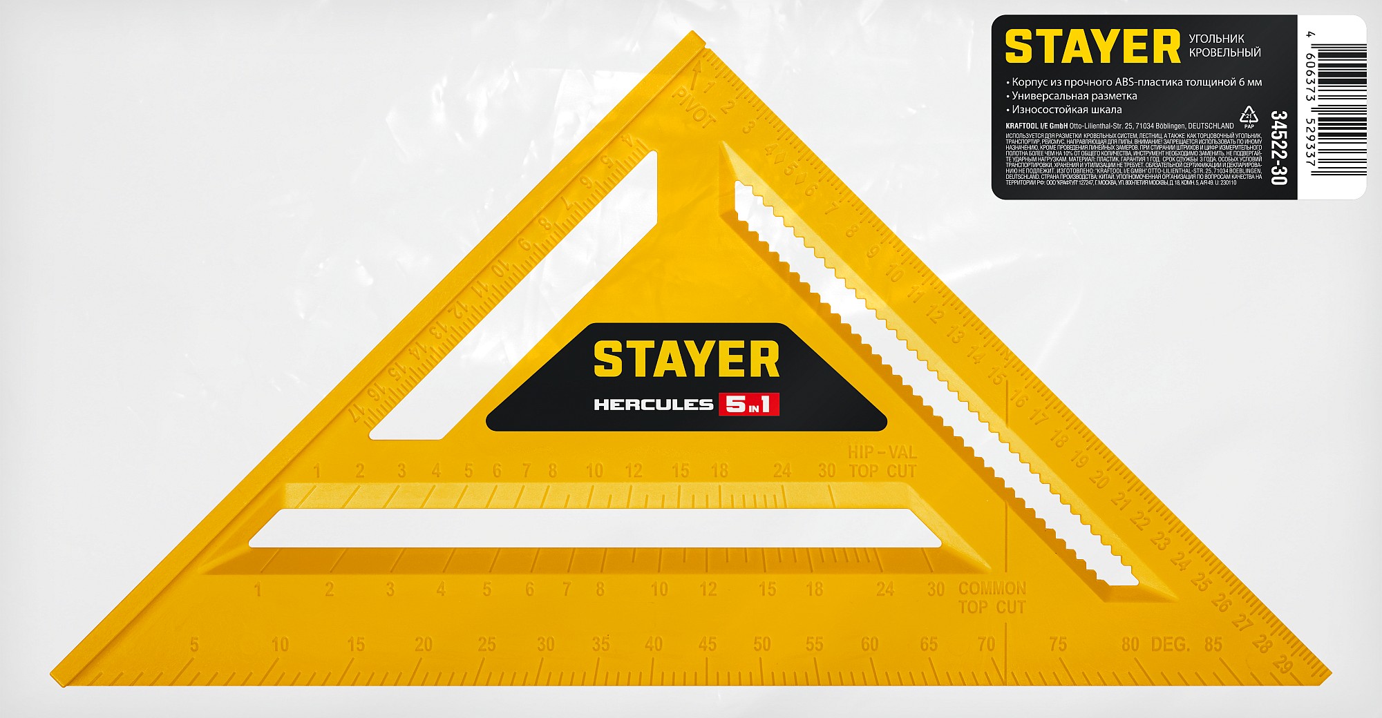 STAYER 305 мм, 5-в-1, универсальный кровельный пластиковый угольник (34522-30) — фото 9