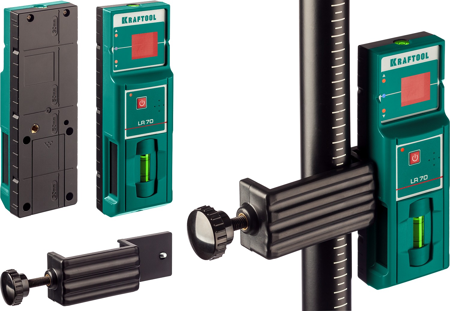 KRAFTOOL LR 70, детектор для линейного нивелира (34607) — фото 2
