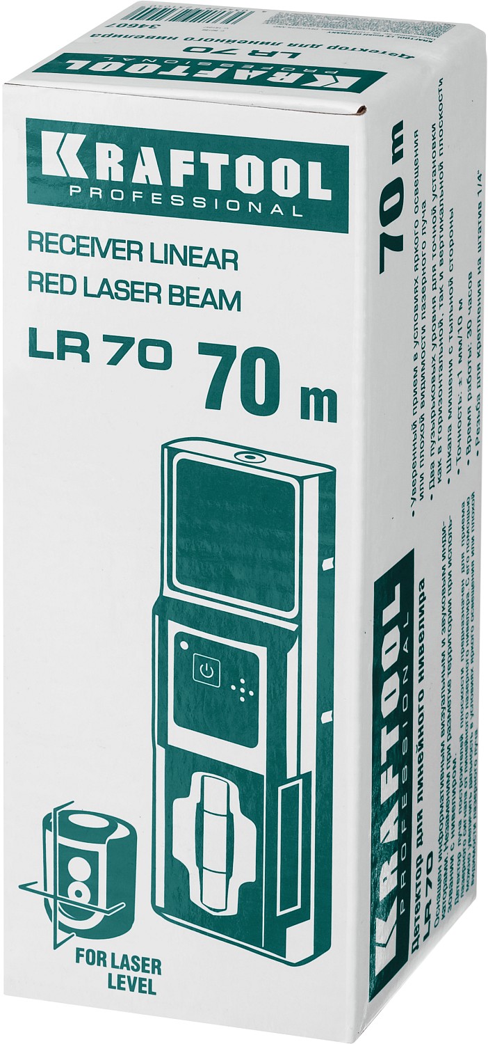 KRAFTOOL LR 70, детектор для линейного нивелира (34607) — фото 5