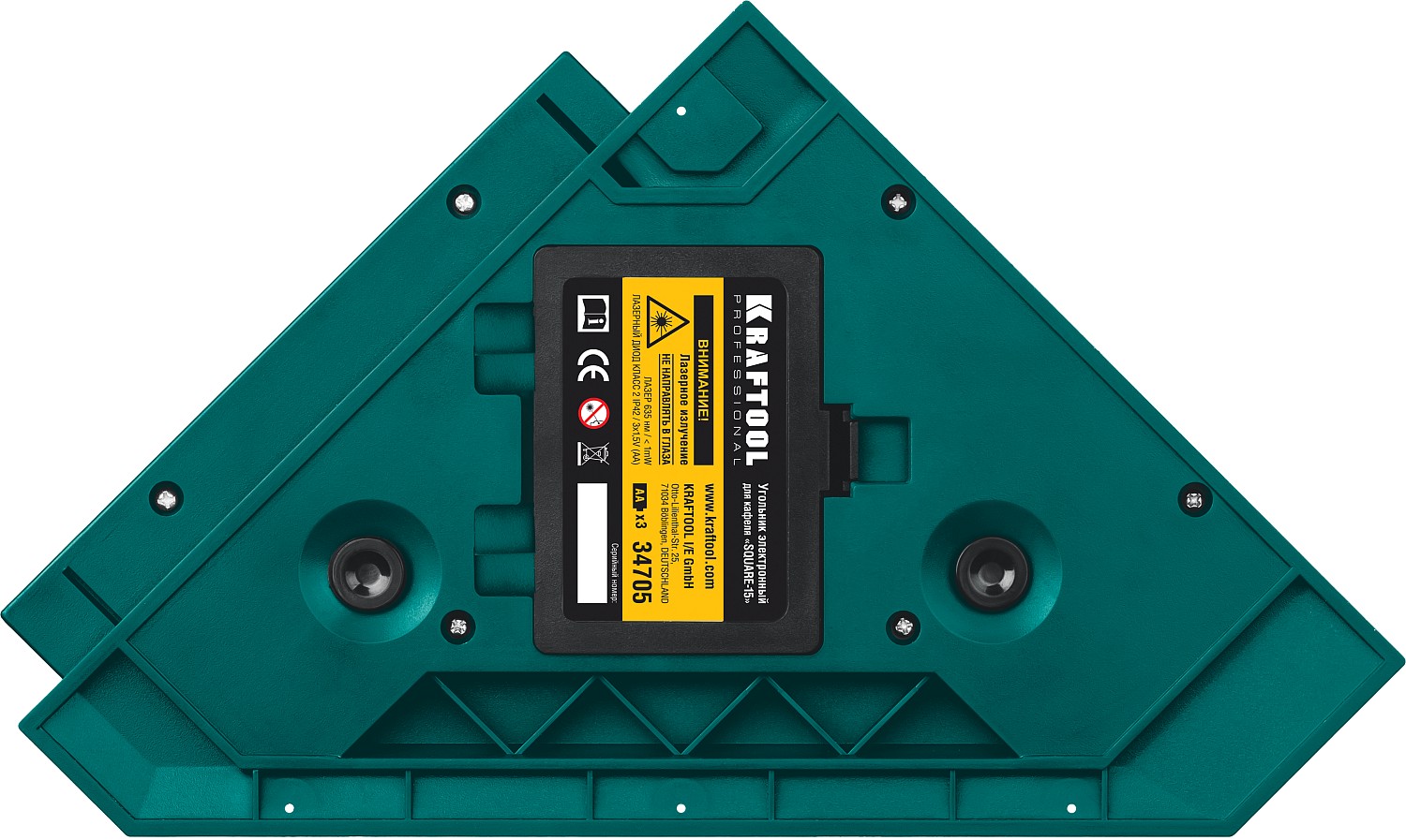 KRAFTOOL Square-15, лазерный угольник для кафеля (34705) — фото 2